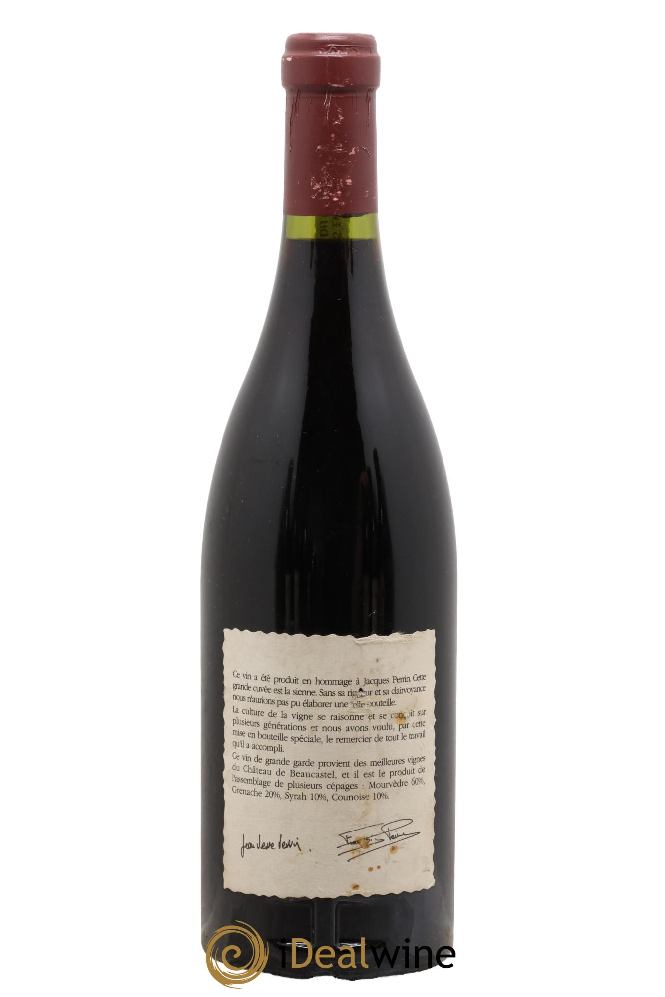 Châteauneuf-du-Pape Château de Beaucastel Hommage à Jacques Perrin Famille Perrin 1994 - Lot de 1 bouteille - 1
