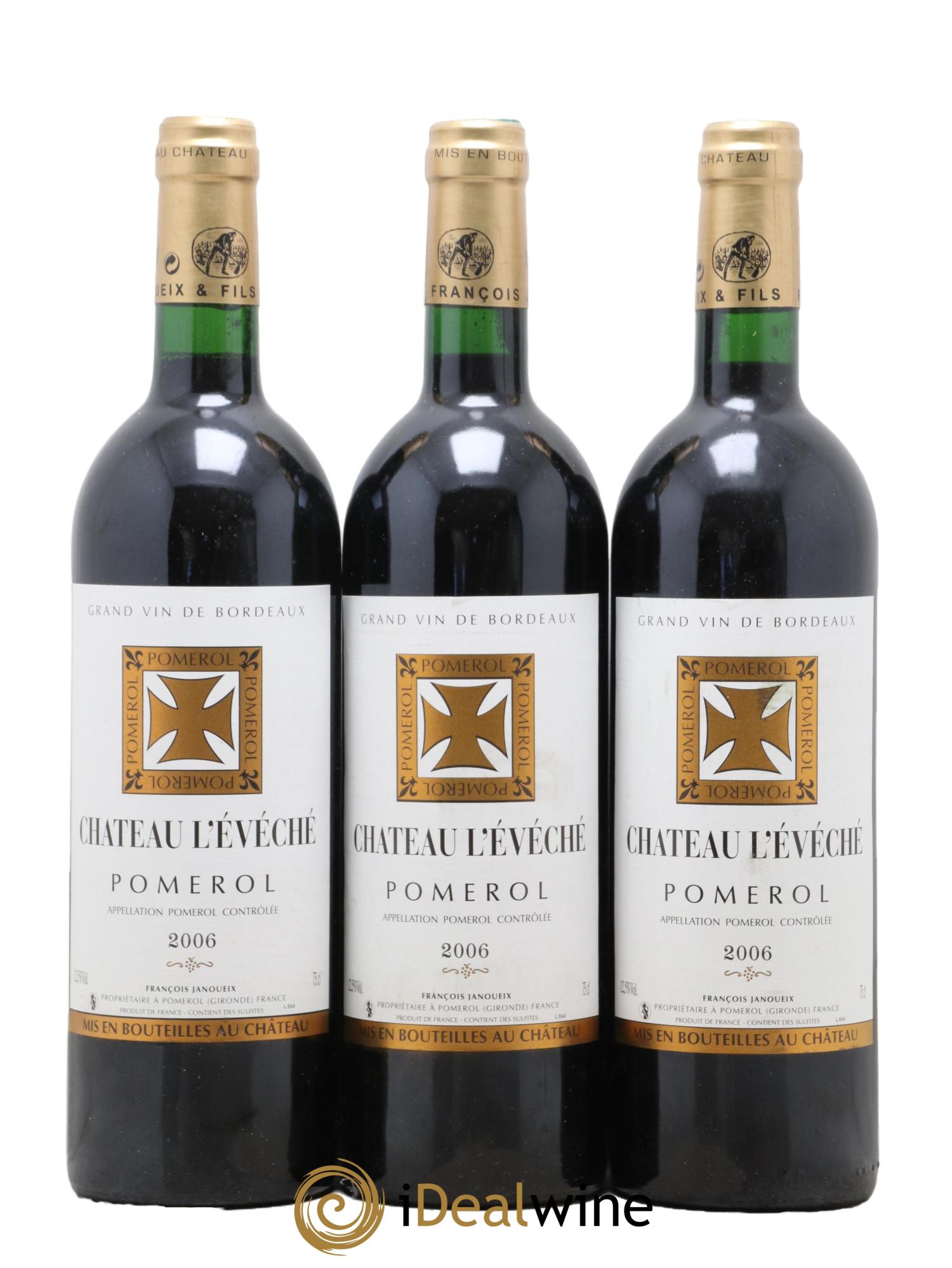 Pomerol Château L'Evêché 2006 - Lot of 12 bottles - 3