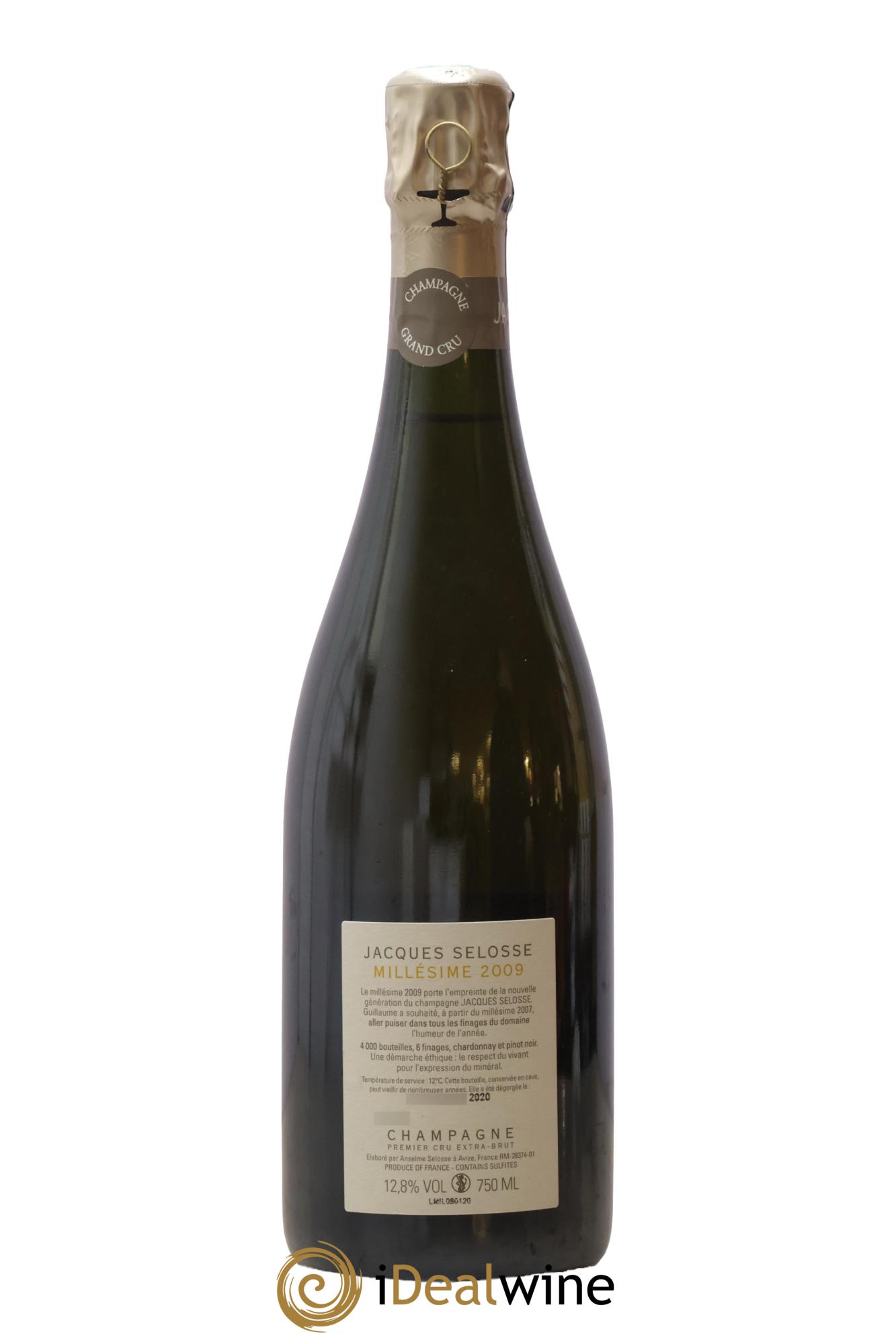 1er Cru Millésimé Extra-Brut Jacques Selosse 2009 - Lot de 1 bouteille - 1