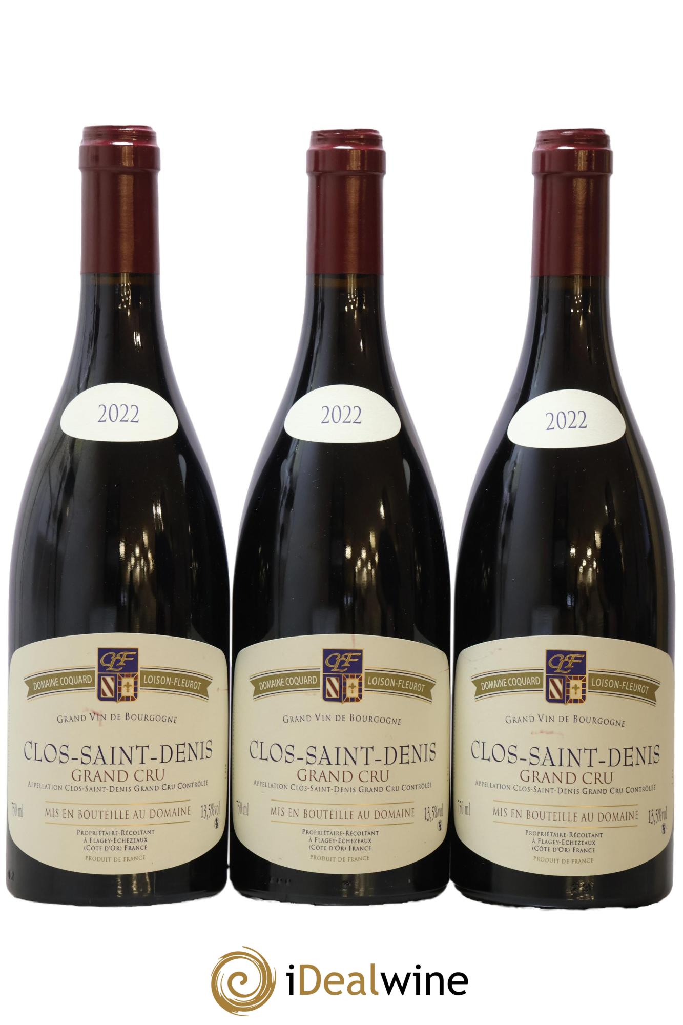 Clos Saint-Denis Grand Cru Coquard Loison-Fleurot 2022 - Lotto di 3 bottiglie - 0