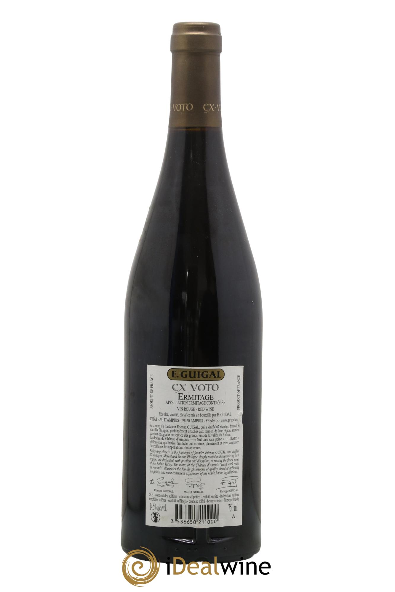 Ermitage Ex Voto Guigal 2018 - Lot of 1 bottle - 1