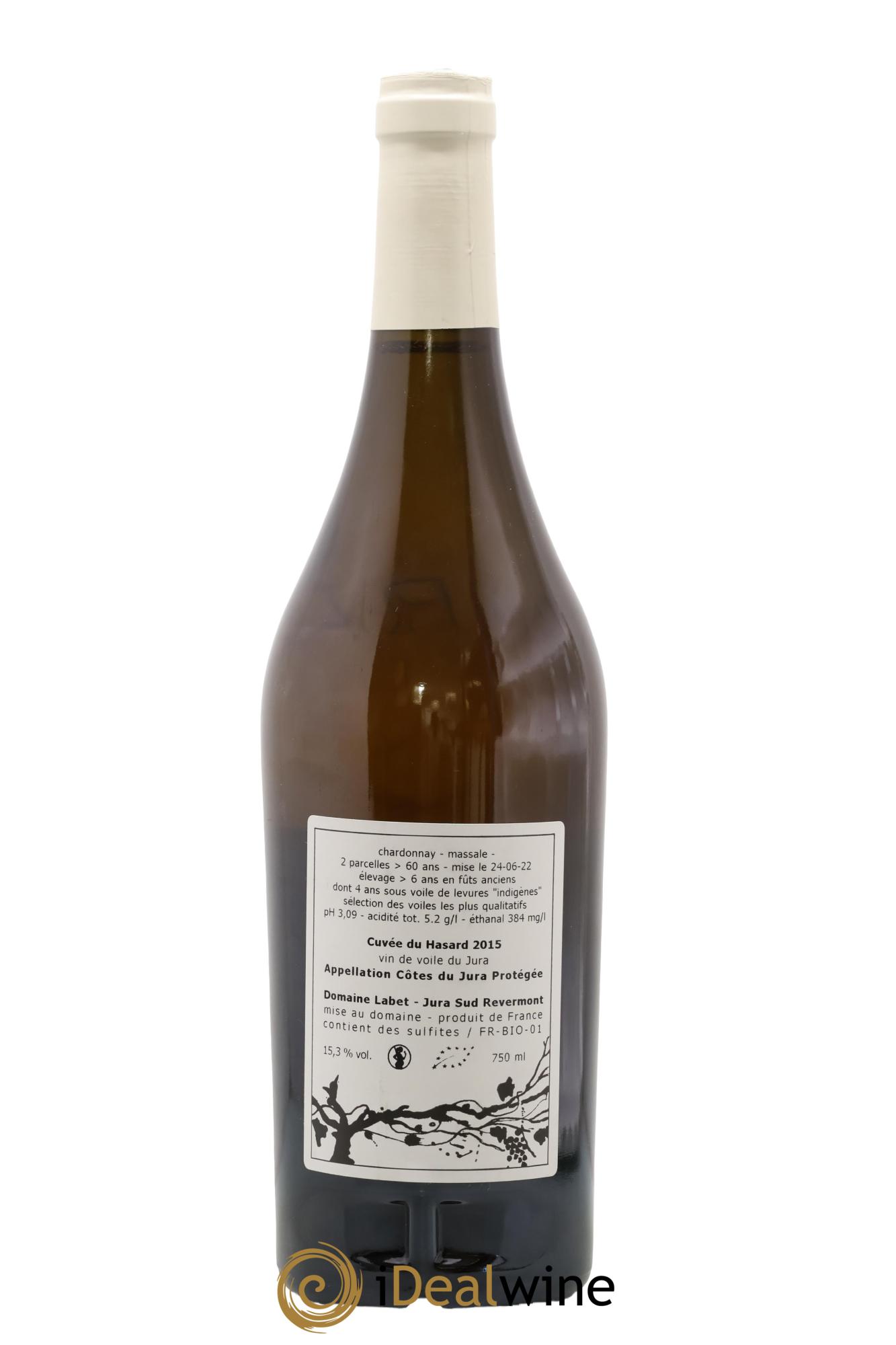 Côtes du Jura Vin de voile Chardonnay du Hasard Romain - Julien - Charline Labet 2015 - Lotto di 1 bottiglia - 1