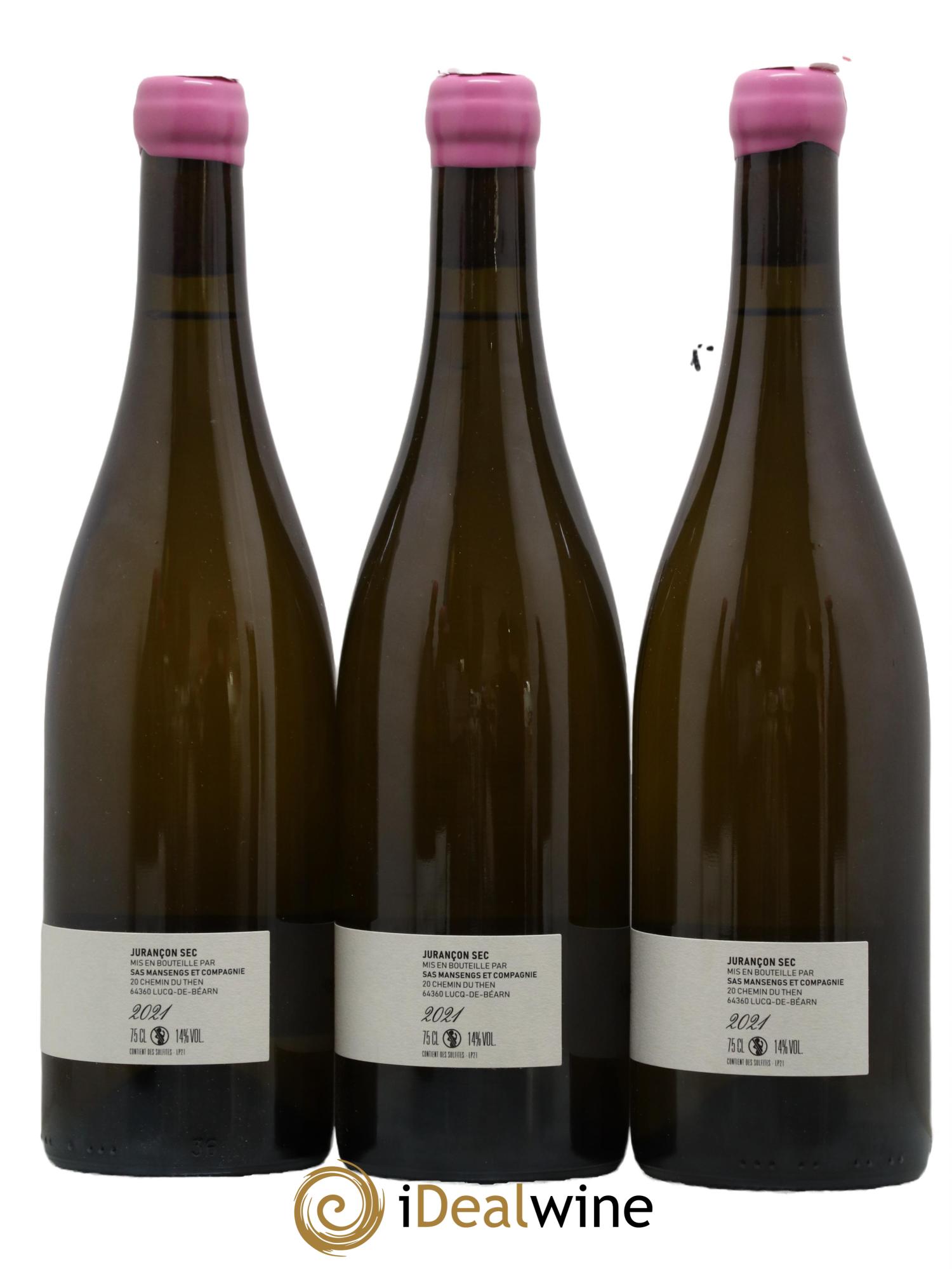 Jurançon Poudingues SAS Mansengs & Compagnie Jean Baptiste Semmartin 2021 - Lot de 3 bouteilles - 1