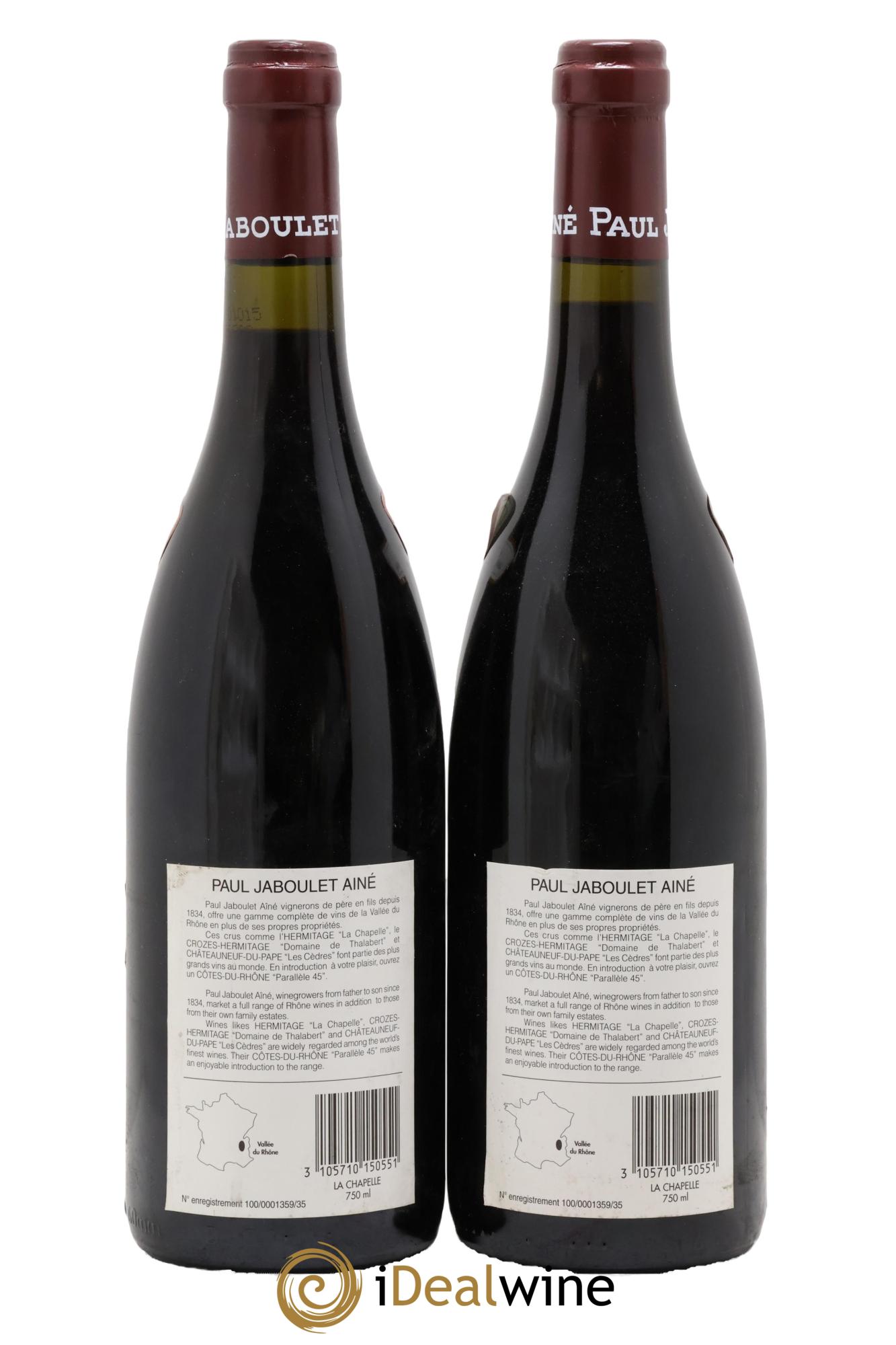 Hermitage La Chapelle Paul Jaboulet Ainé 2001 - Lot de 2 bouteilles - 1