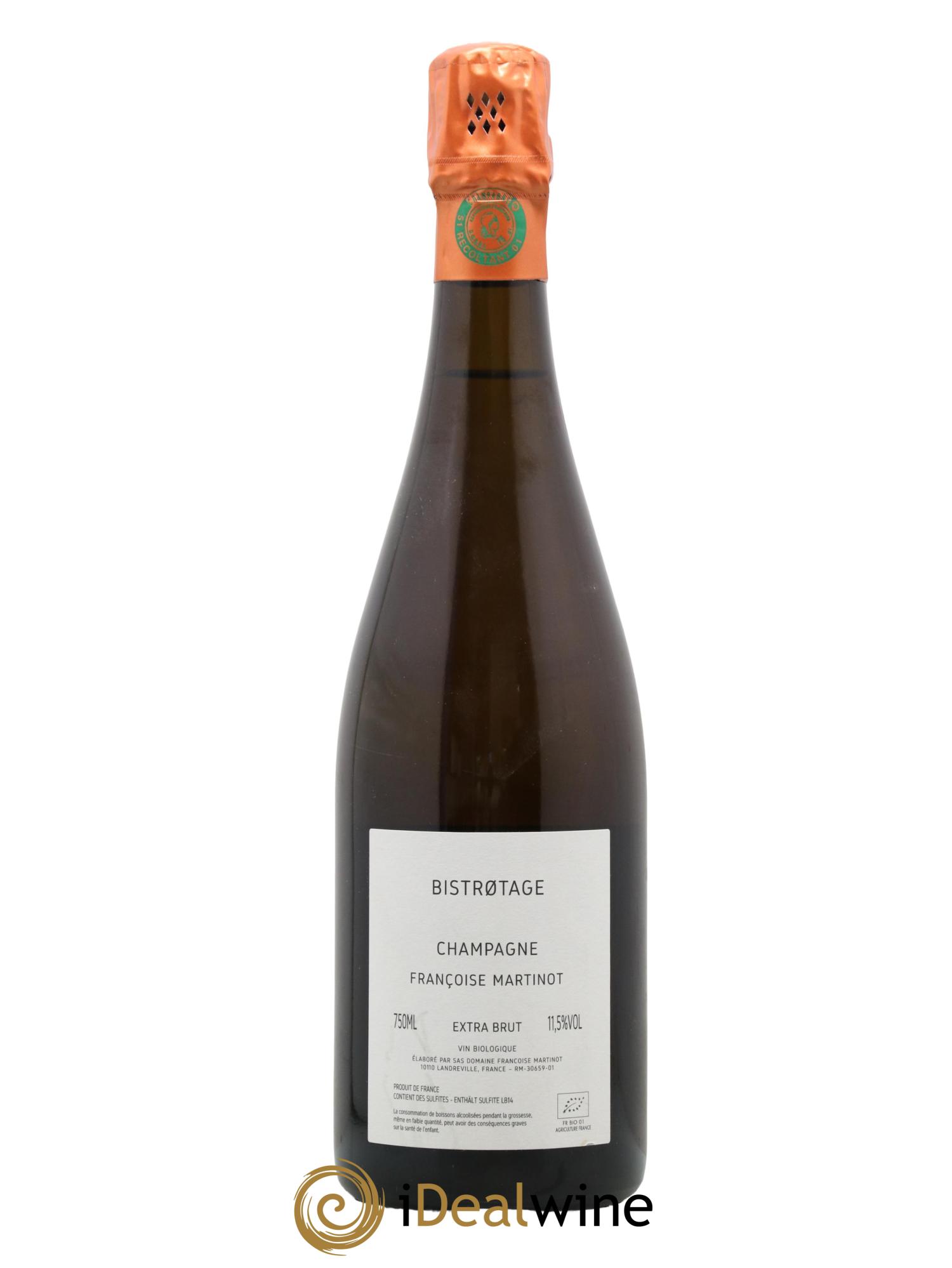 Bistrotage B.14 plus 1 Extra-Brut Françoise Martinot - Charles Dufour - Lot de 1 bouteille - 1