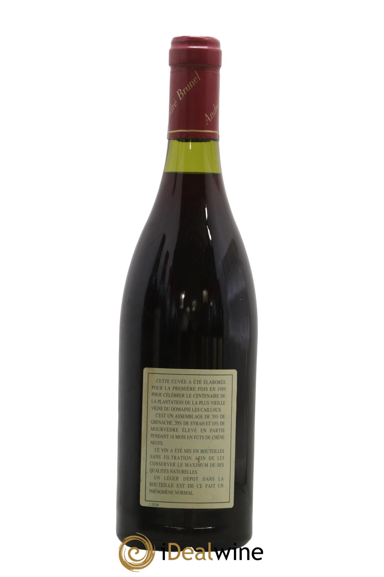 Châteauneuf-du-Pape Les Cailloux Cuvée Centenaire André Brunel 1990 - Lotto di 1 bottiglia - 1