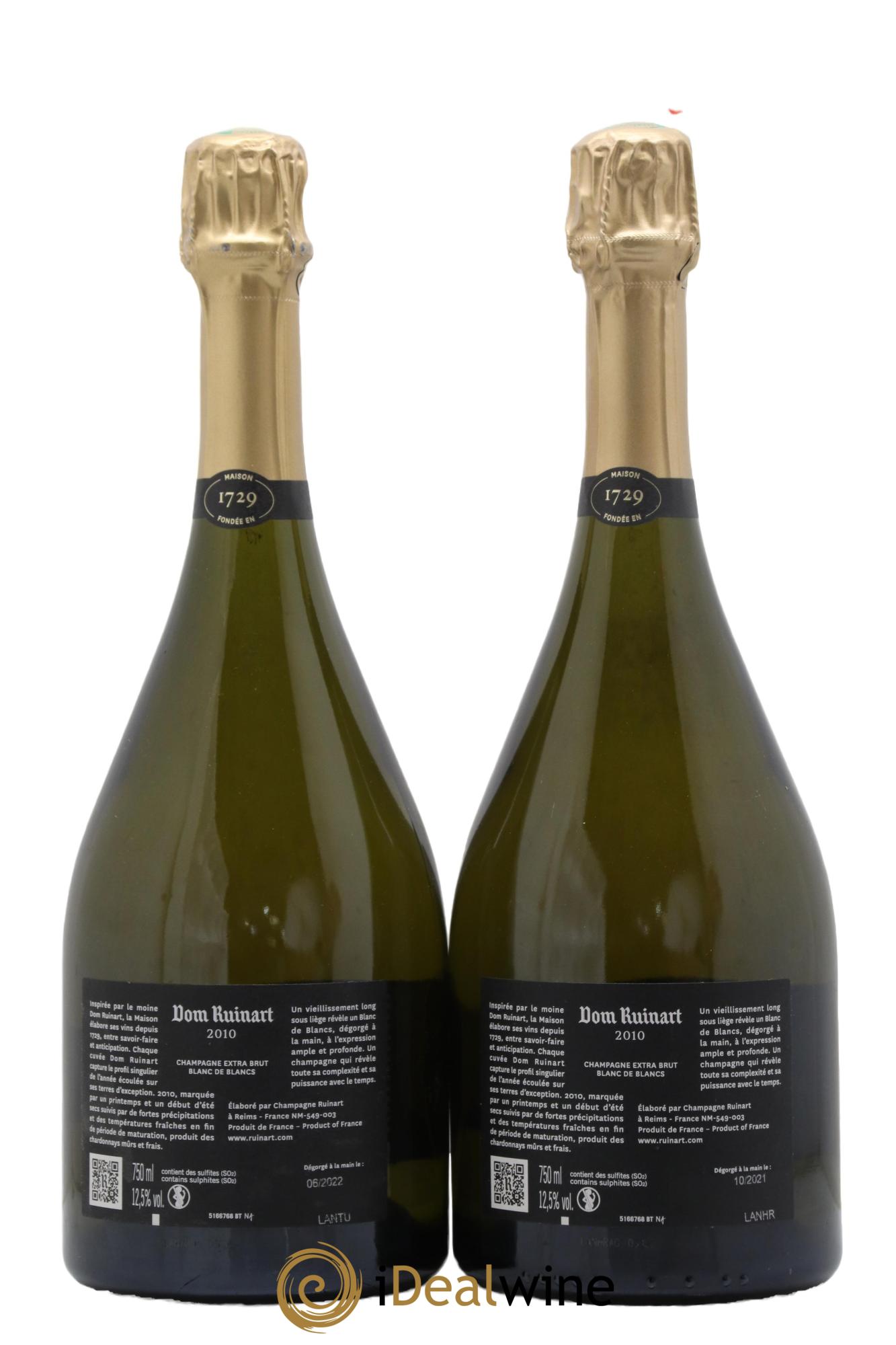 Dom Ruinart Brut Ruinart 2010 - Lot de 2 bouteilles - 1