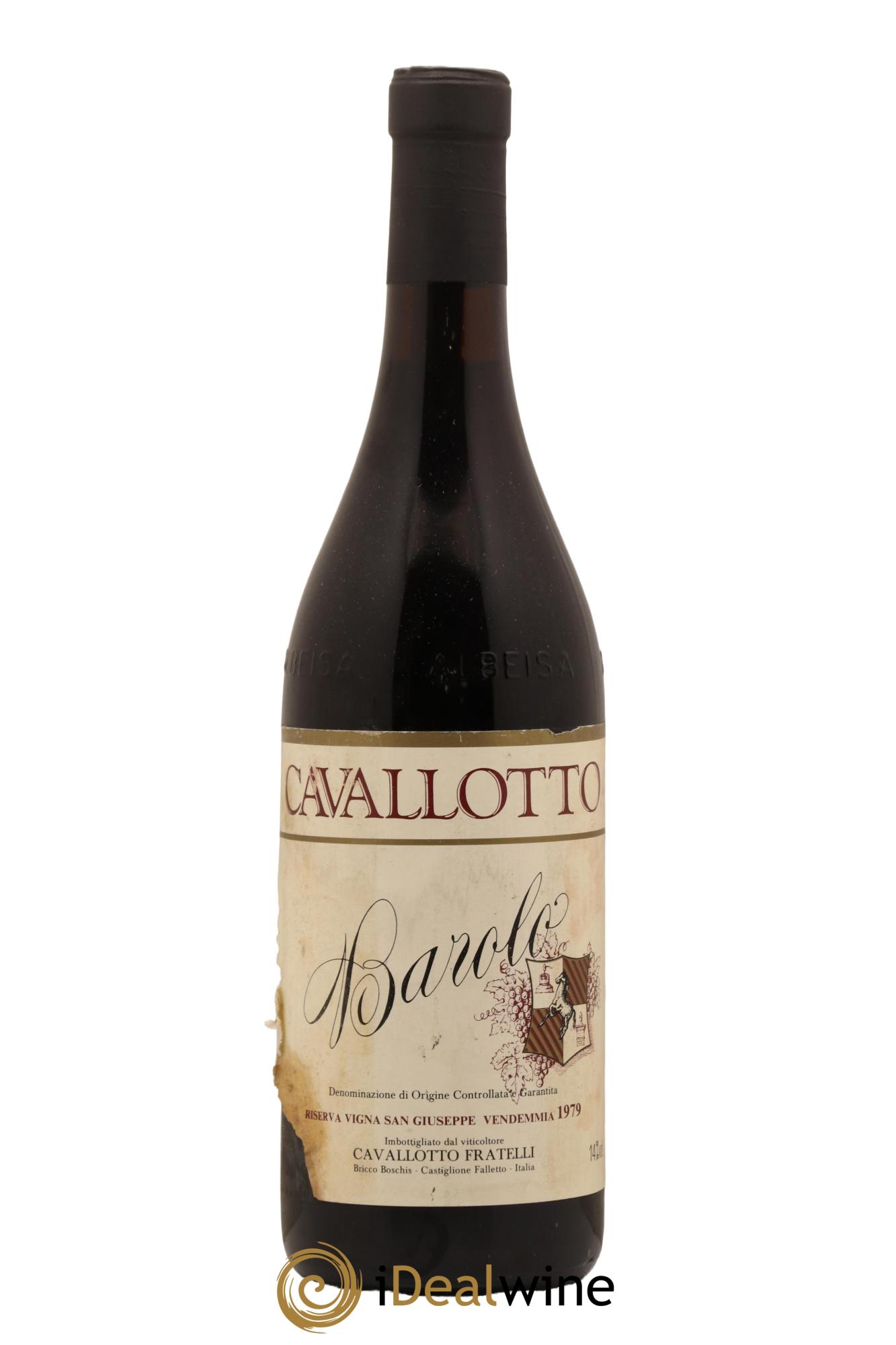 Barolo Riserva Vigna San Giuseppe Cavallotto 1979 - Lot de 1 bouteille - 0