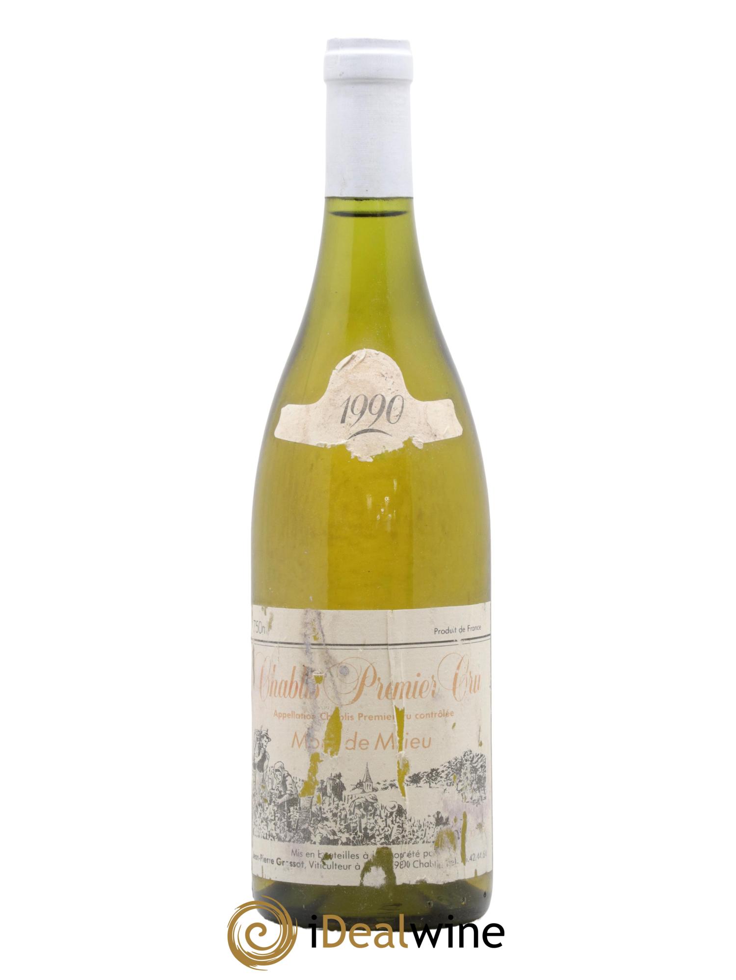 Chablis 1er Cru Mont de Milieu Jean-Pierre Grossot 1990 - Lotto di 1 bottiglia - 0