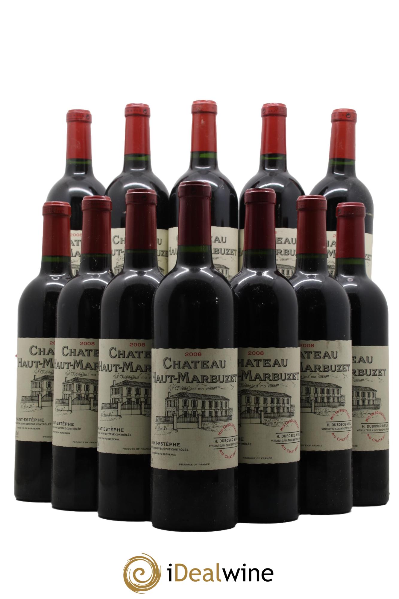 Château Haut Marbuzet 2008 - Lot de 12 bouteilles - 0