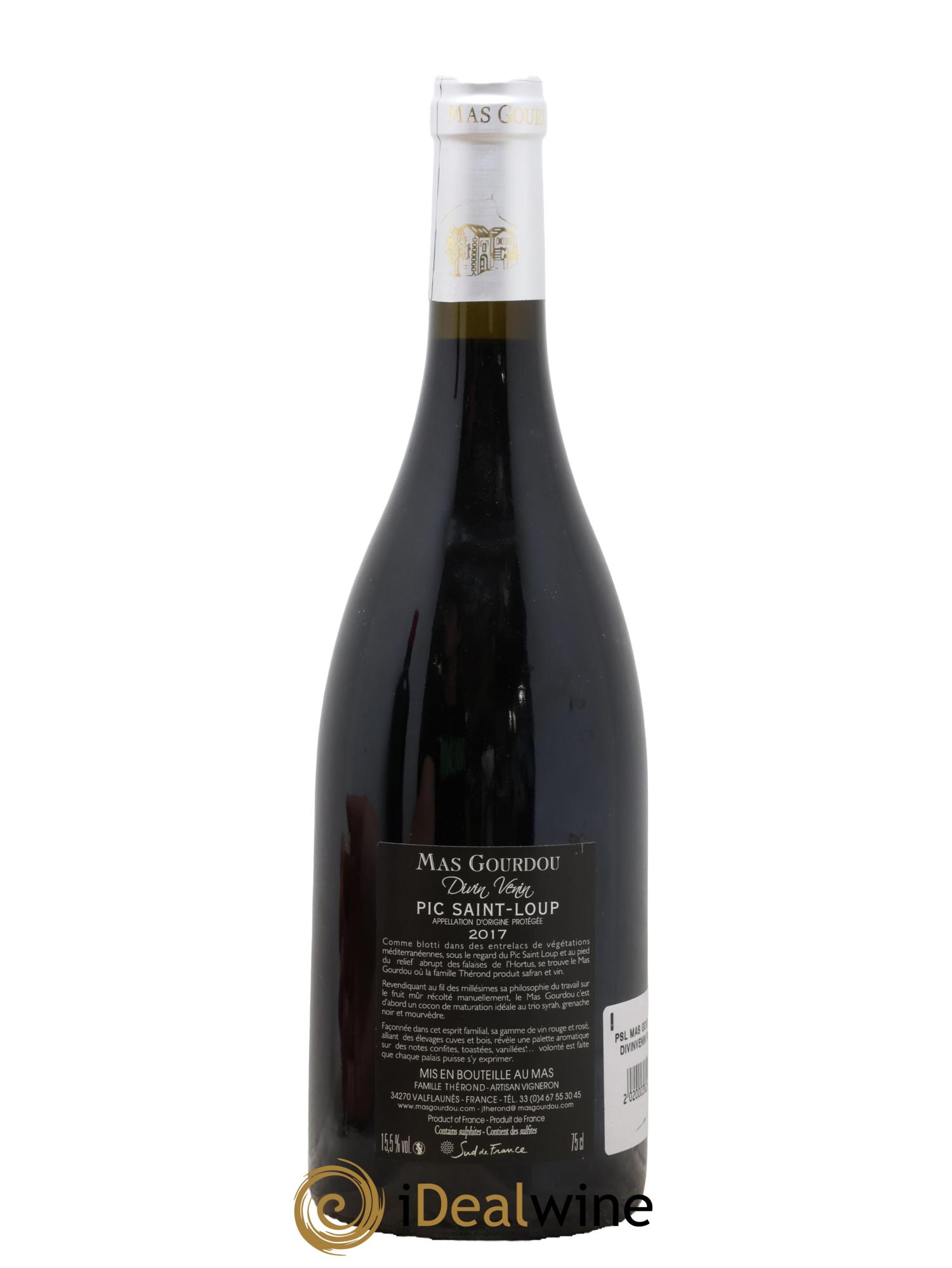 Pic Saint-Loup Divin Venin Mas Gourdou 2017 - Posten von 1 Flasche - 1