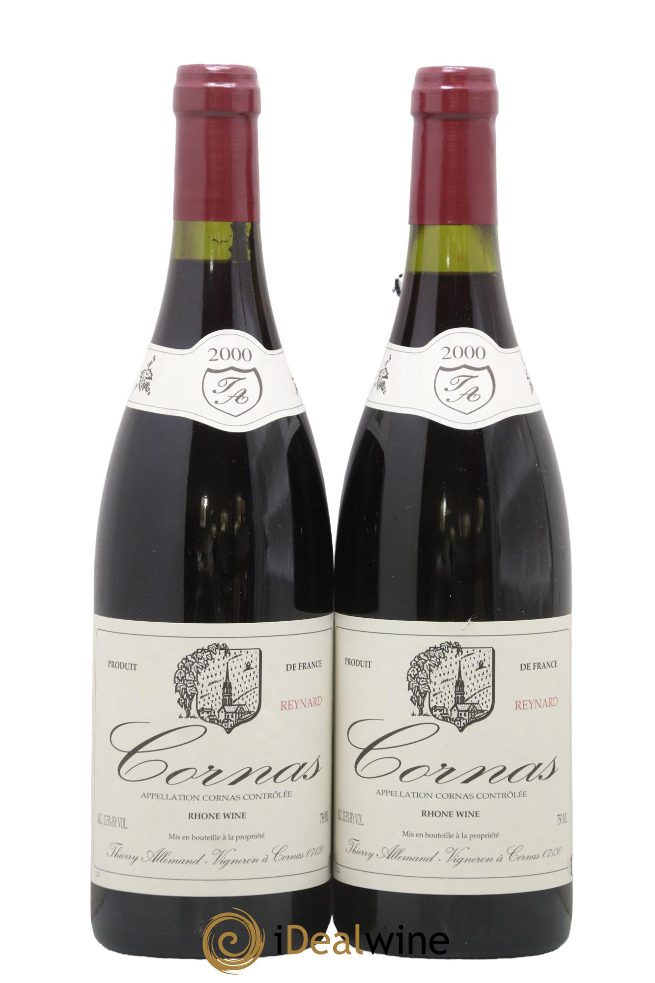 Cornas Reynard Thierry Allemand 2000 - Posten von 2 Flaschen - 0