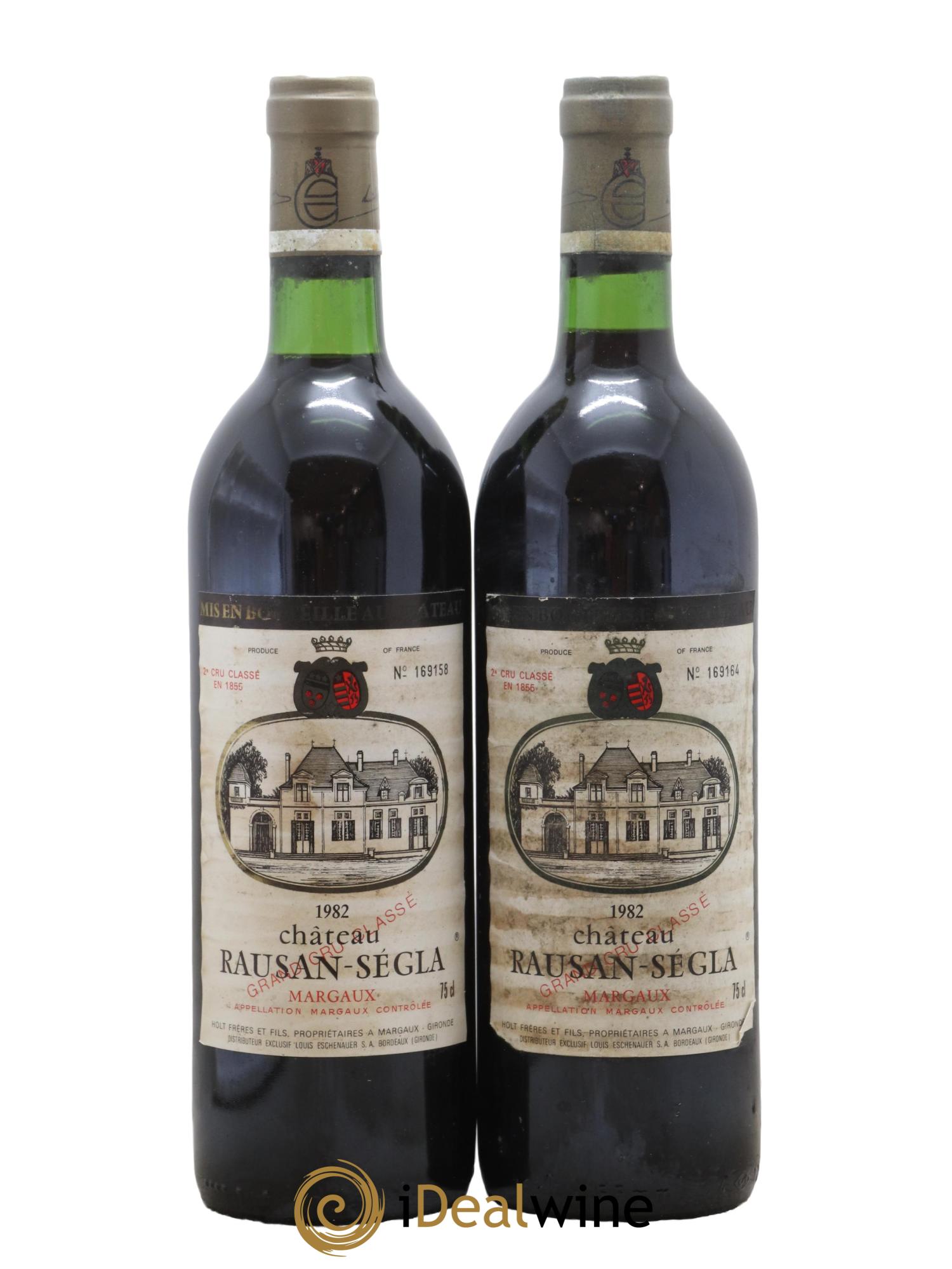 Château Rauzan Ségla Grand Cru Classé 1982 - Lot de 2 bouteilles - 0