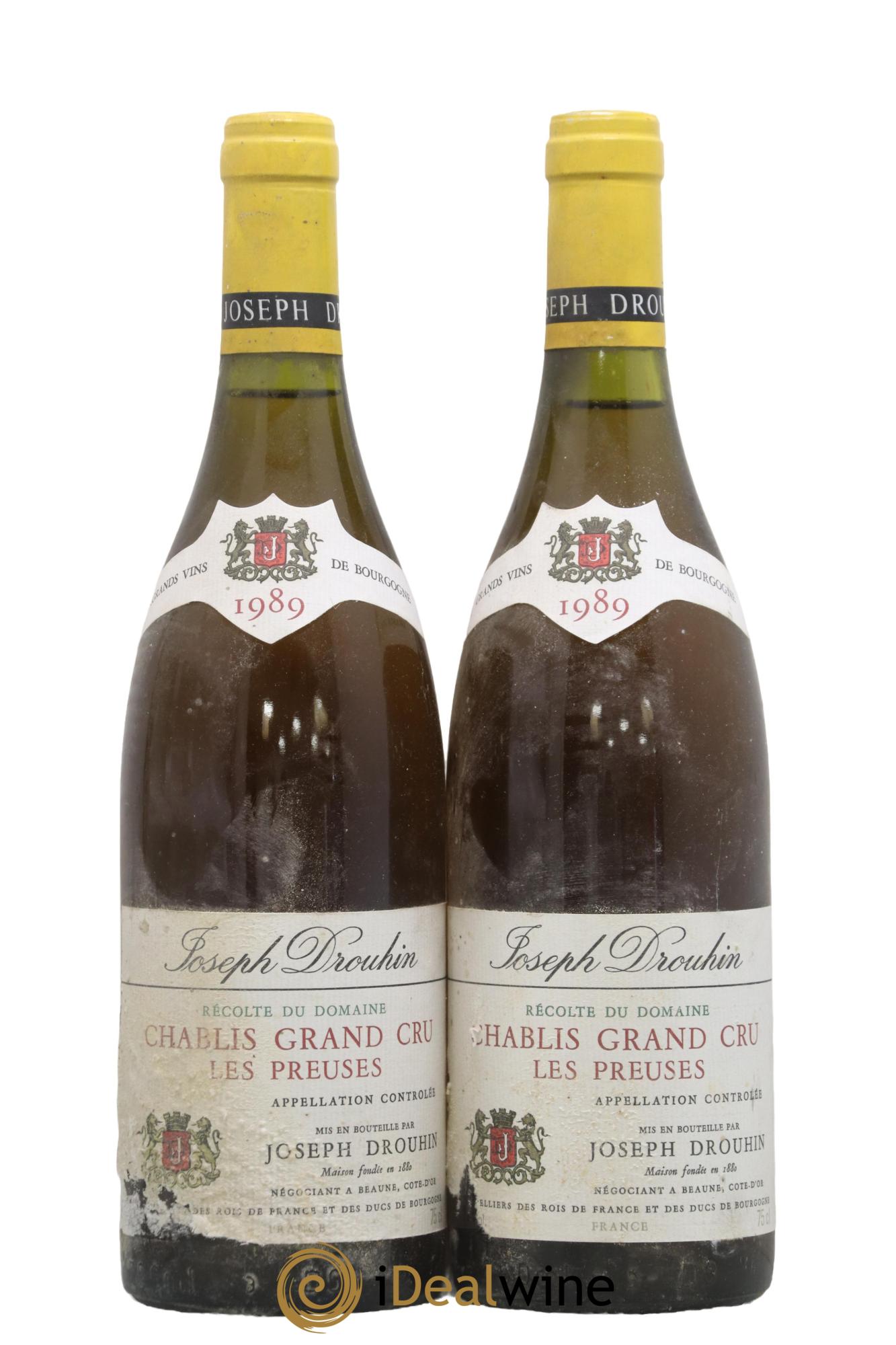 Chablis Grand Cru Les Preuses Joseph Drouhin 1989 - Lot de 2 bouteilles - 0