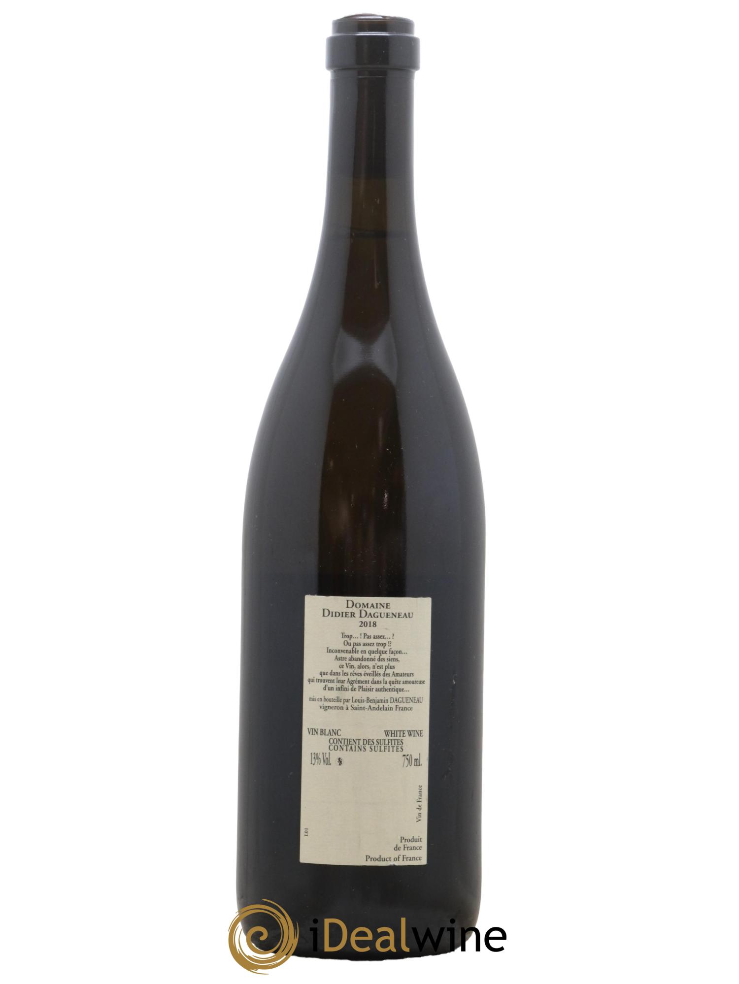 Vin de France Blanc Etc Dagueneau (Domaine Didier - Louis-Benjamin) 2018 - Lot de 1 bouteille - 1