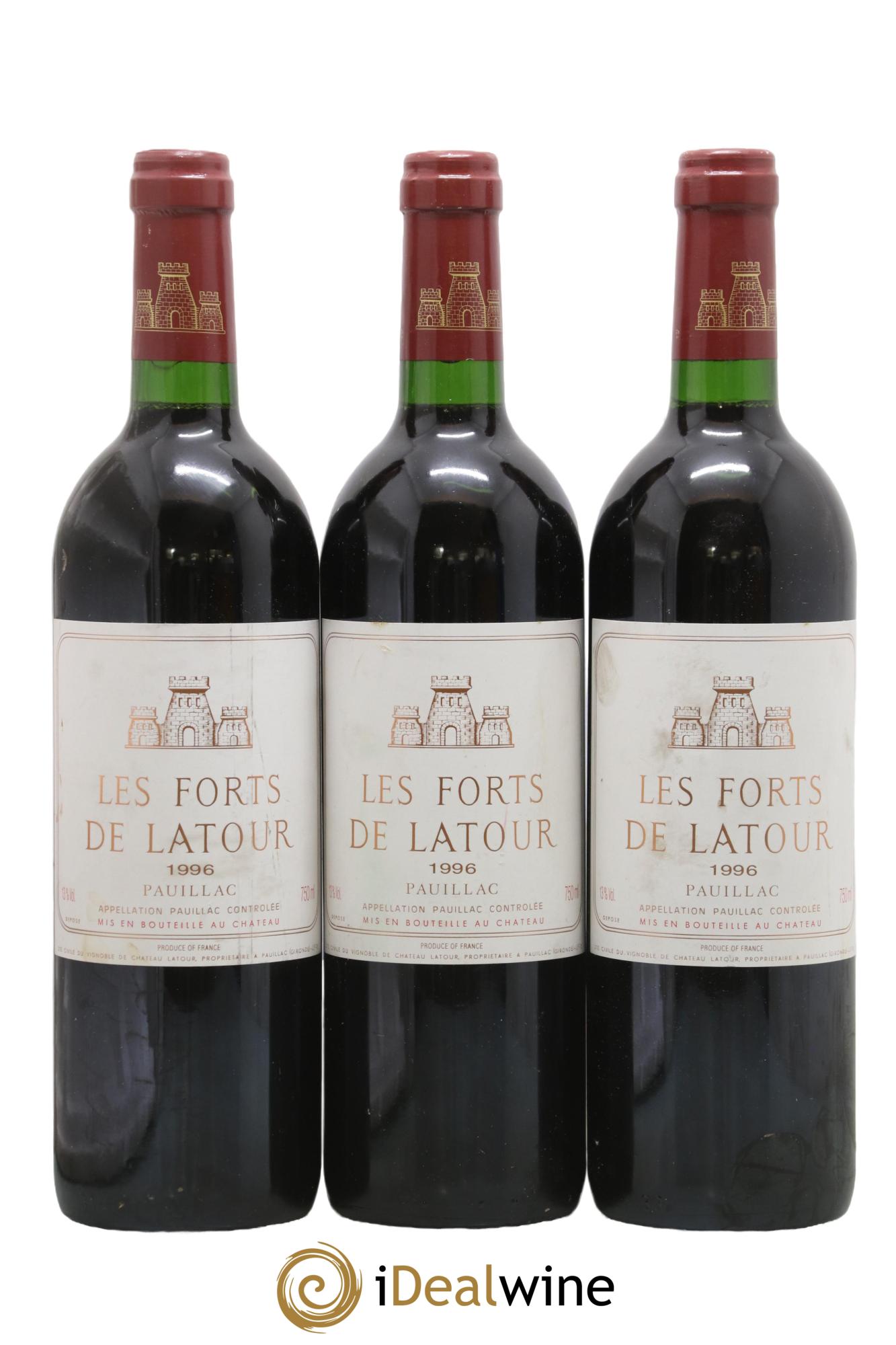 Les Forts de Latour Second Vin 1996 - Lotto di 3 bottiglie - 0