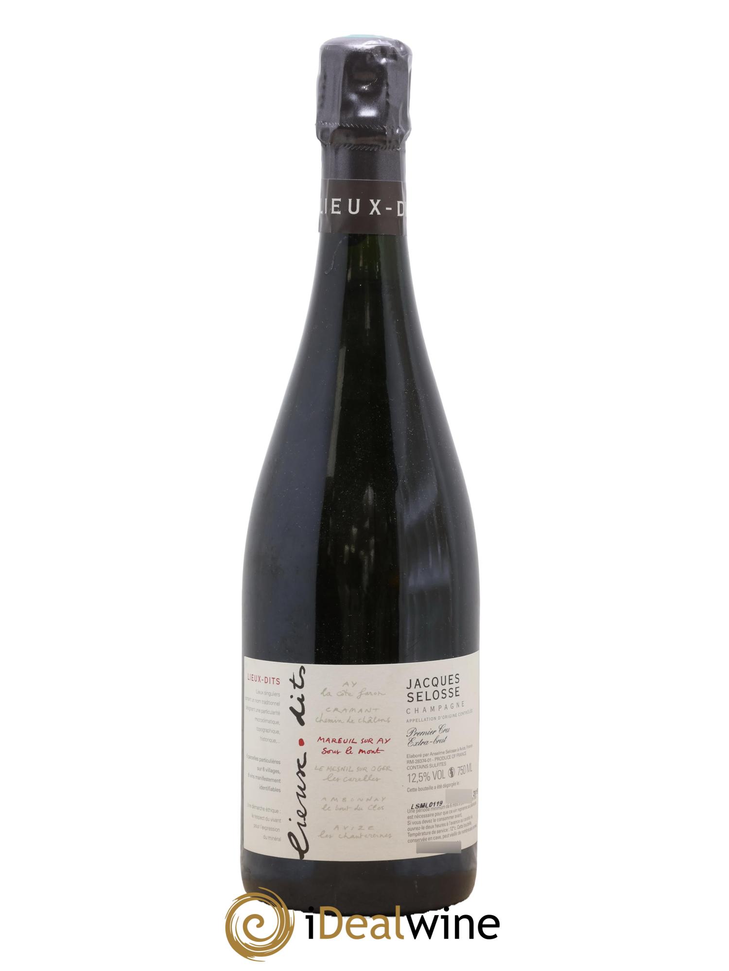 Mareuil sur Ay Sous le Mont Extra-Brut Jacques Selosse - Lot de 1 bouteille - 0
