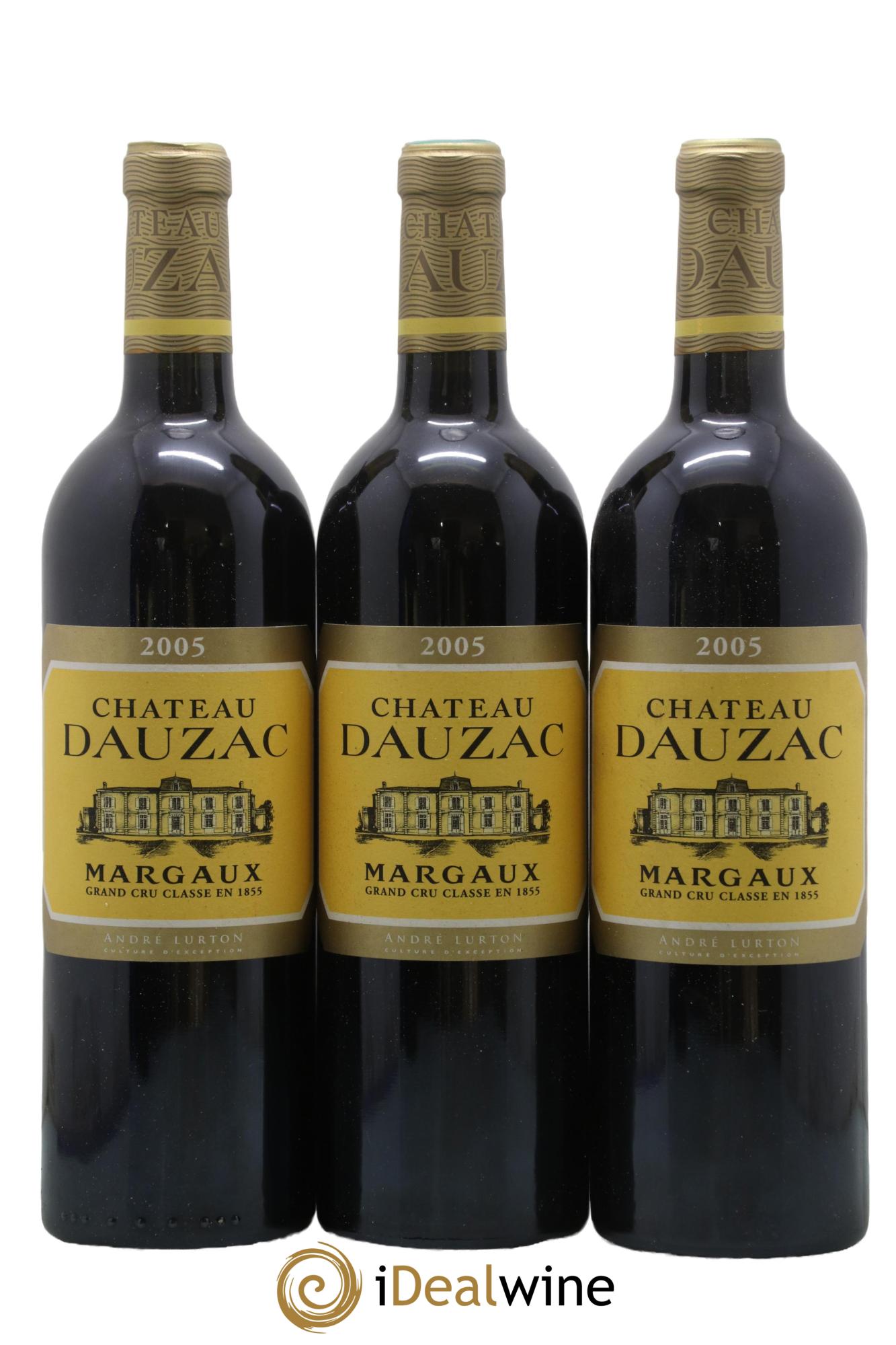 Château Dauzac 5ème Grand Cru Classé 2005 - Lot de 3 bouteilles - 0