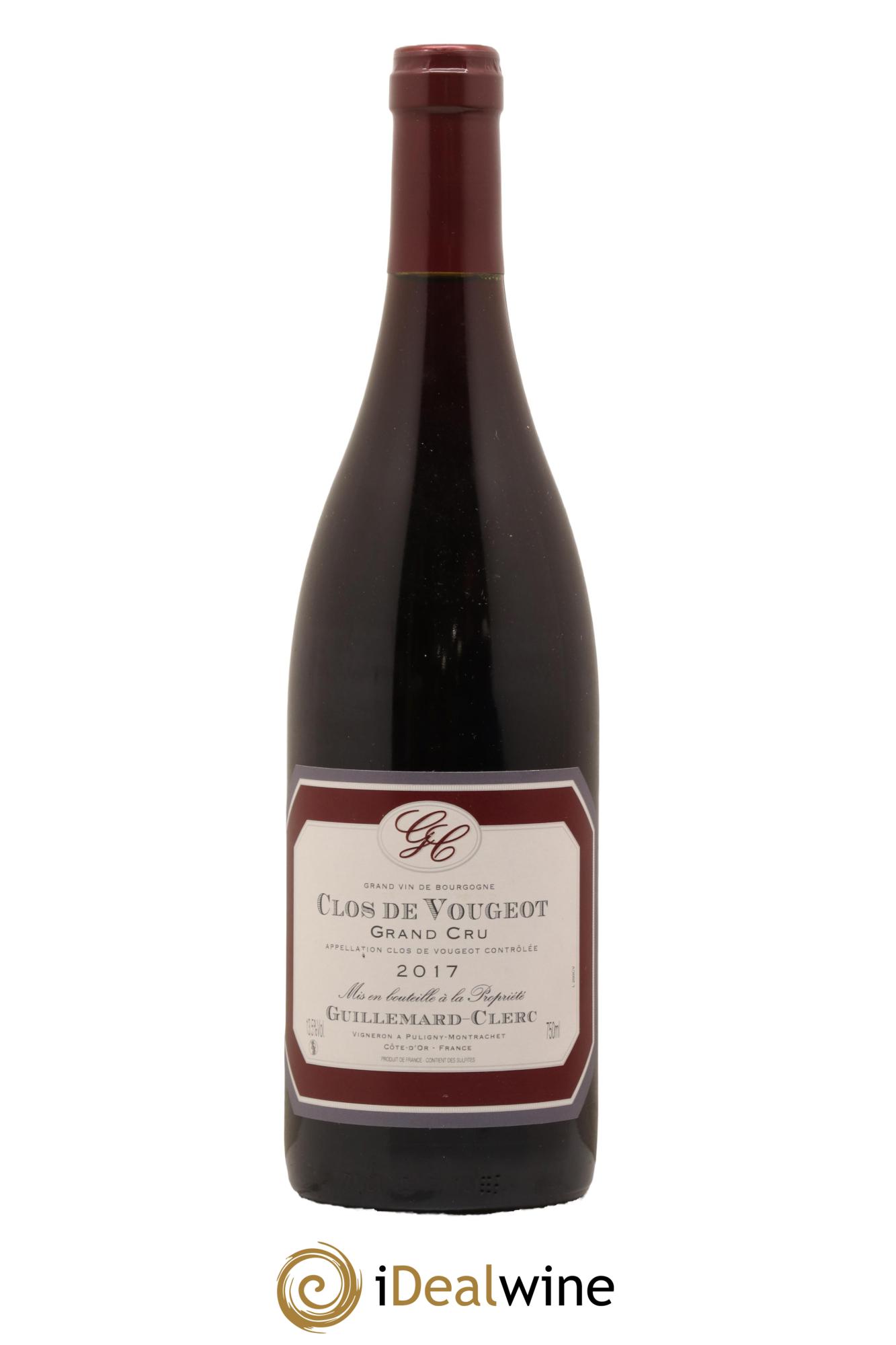 Clos de Vougeot Grand Cru Guillemard Clerc 2017 - Lot de 1 bouteille - 0