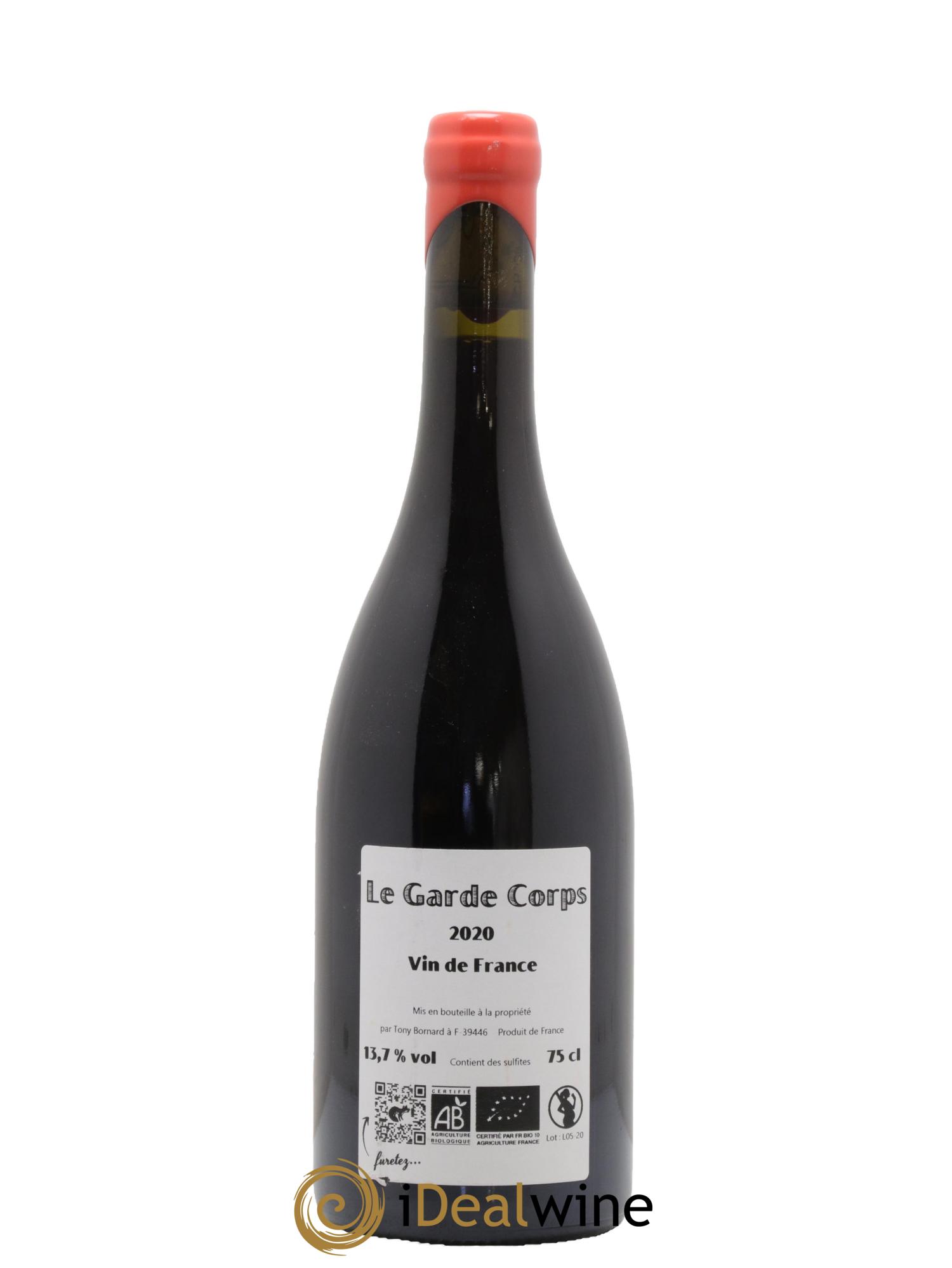 Arbois-Pupillin Trousseau Le Garde Corps Bornard 2020 - Lot de 1 bouteille - 1