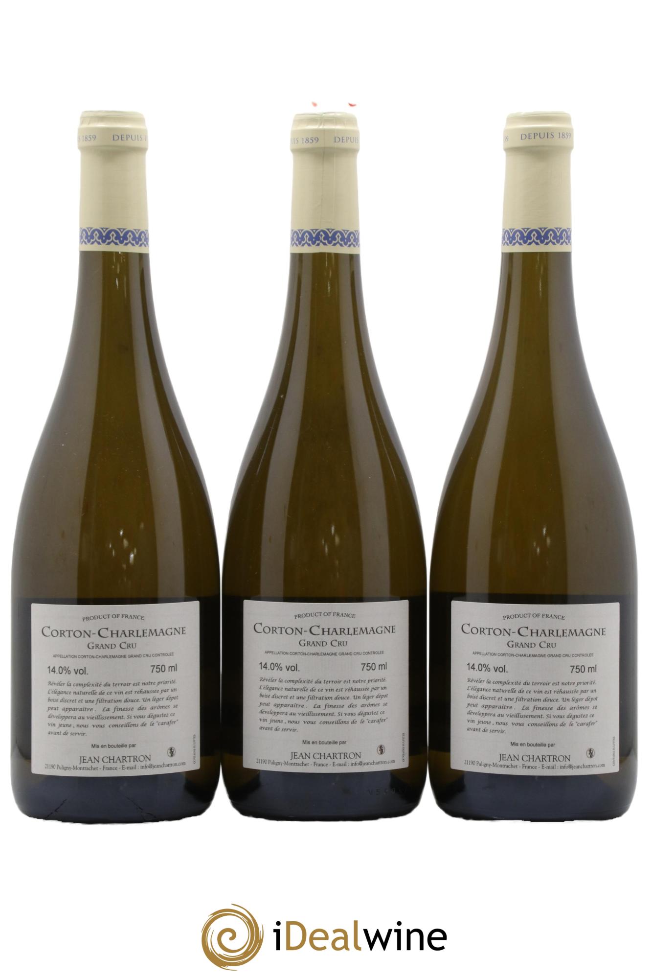 Corton-Charlemagne Grand Cru Jean Chartron (Domaine) 2017 - Lot de 3 bouteilles - 1
