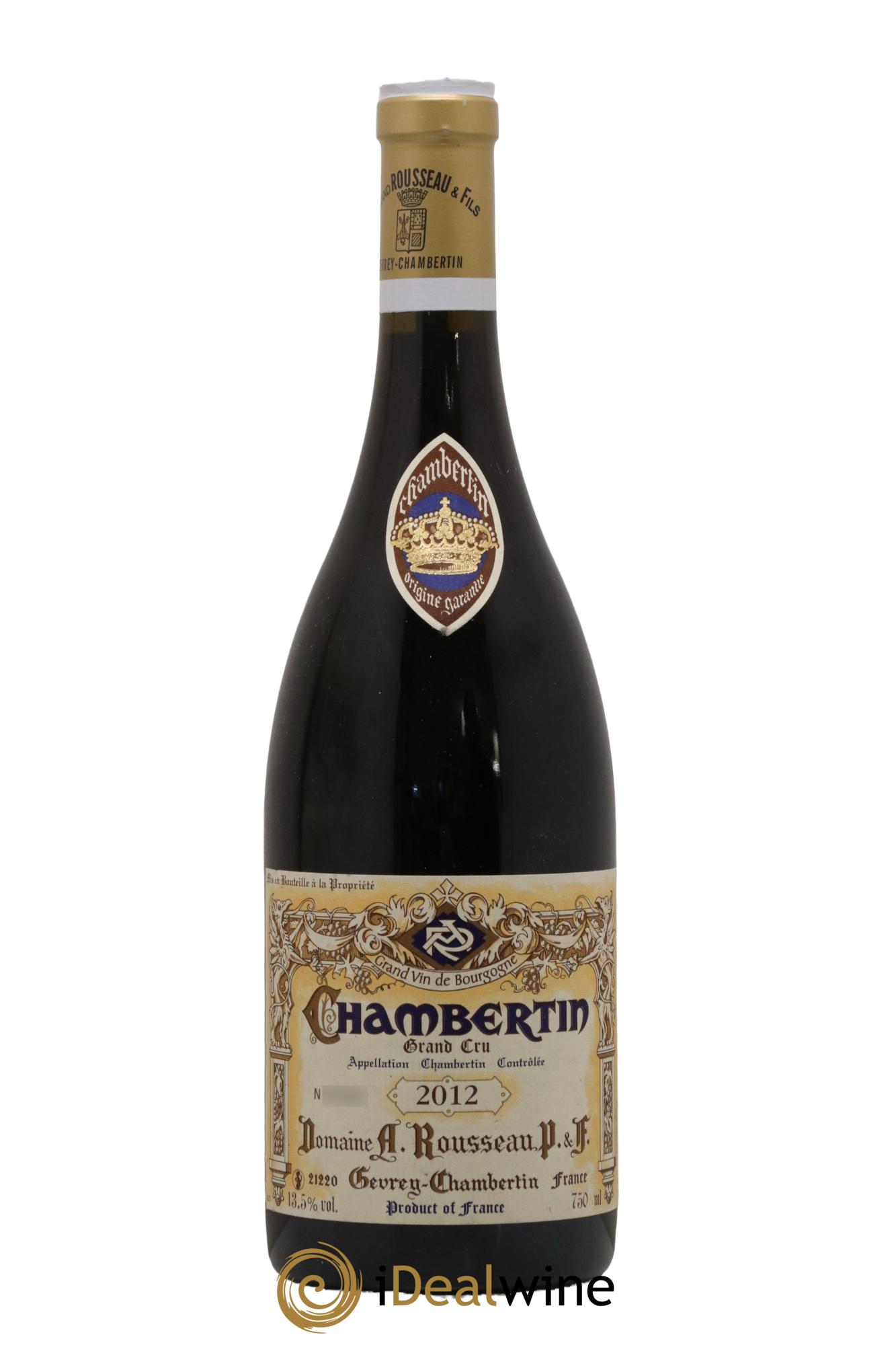 Chambertin Grand Cru Armand Rousseau (Domaine) 2012 - Lot de 1 bouteille - 0