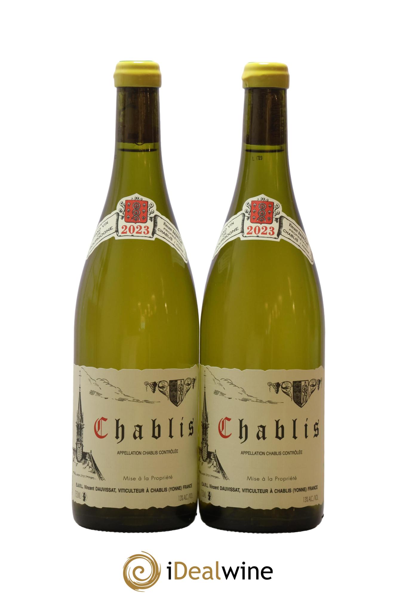 Chablis Vincent Dauvissat (Domaine) 2023 - Lot of 2 bottles - 0
