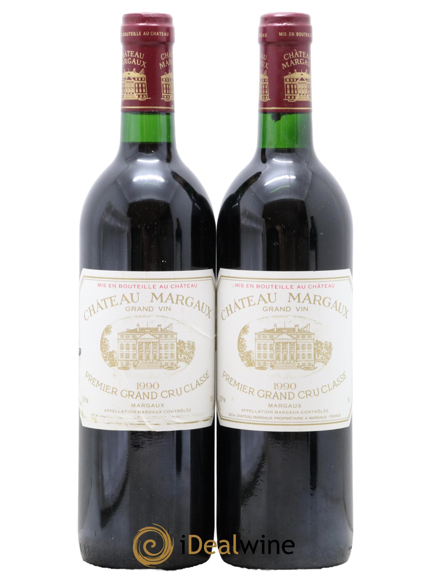 Château Margaux 1er Grand Cru Classé 1990 - Lot de 2 bouteilles - 0