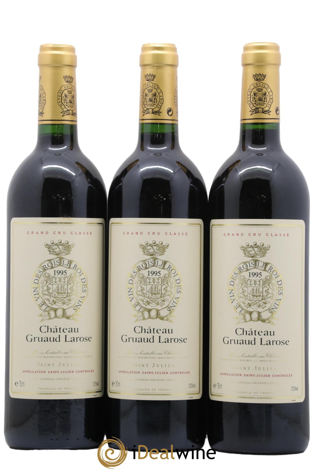 Château Gruaud Larose 2ème Grand Cru Classé 1995 - Lot de 3 bouteilles - 0