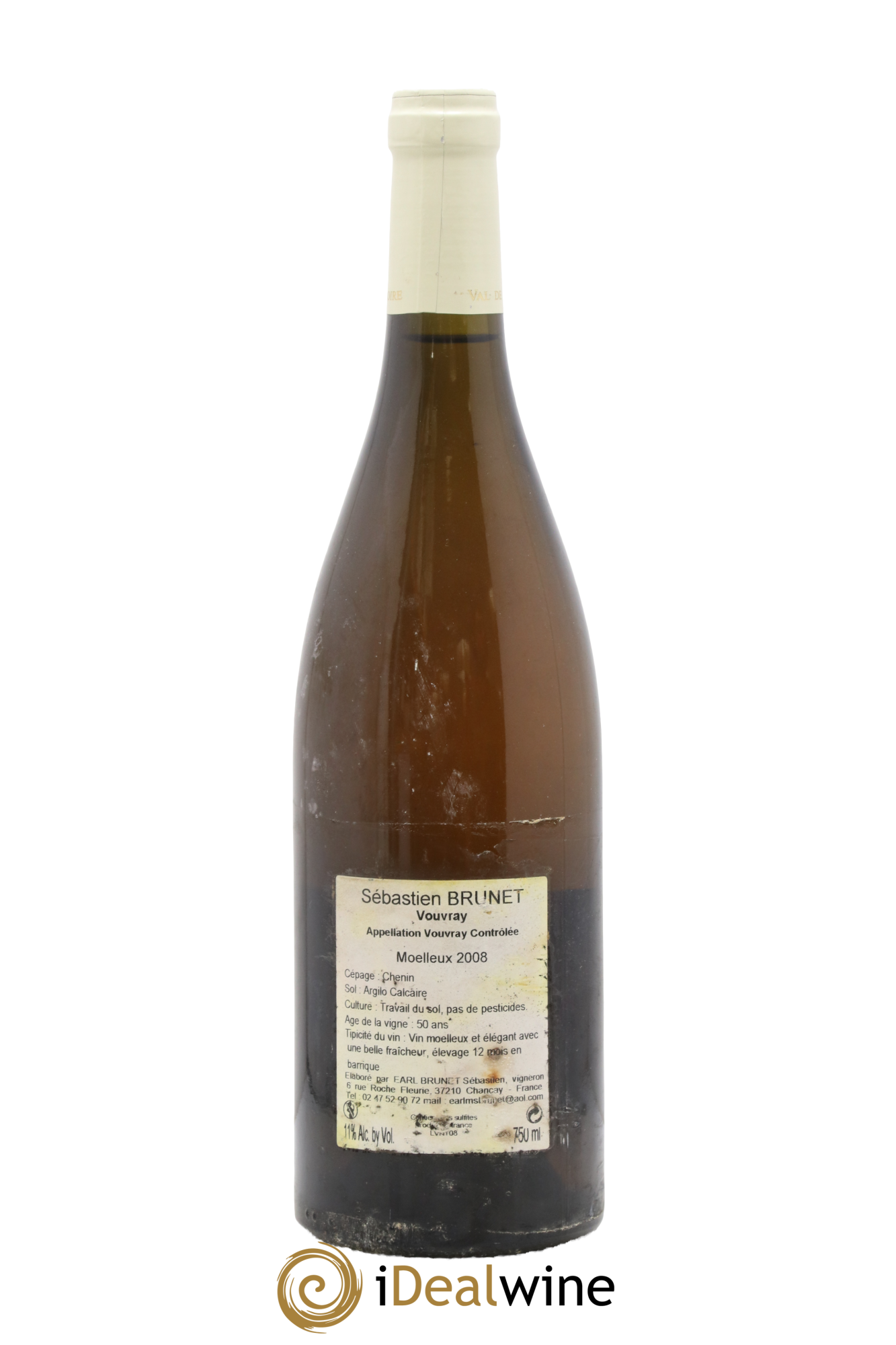 Vouvray La Première Trie Sebastien Brunet 2008 - Lot de 1 bouteille - 1