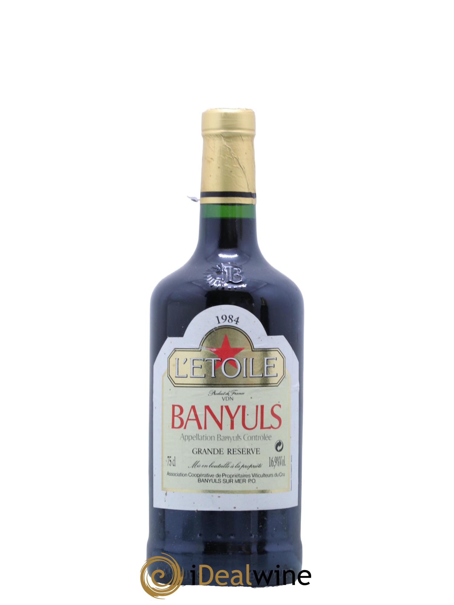 Banyuls L Etoile Grande Reserve Cooperative Viticulteur Banyuls 1984 - Lot de 1 bouteille - 0