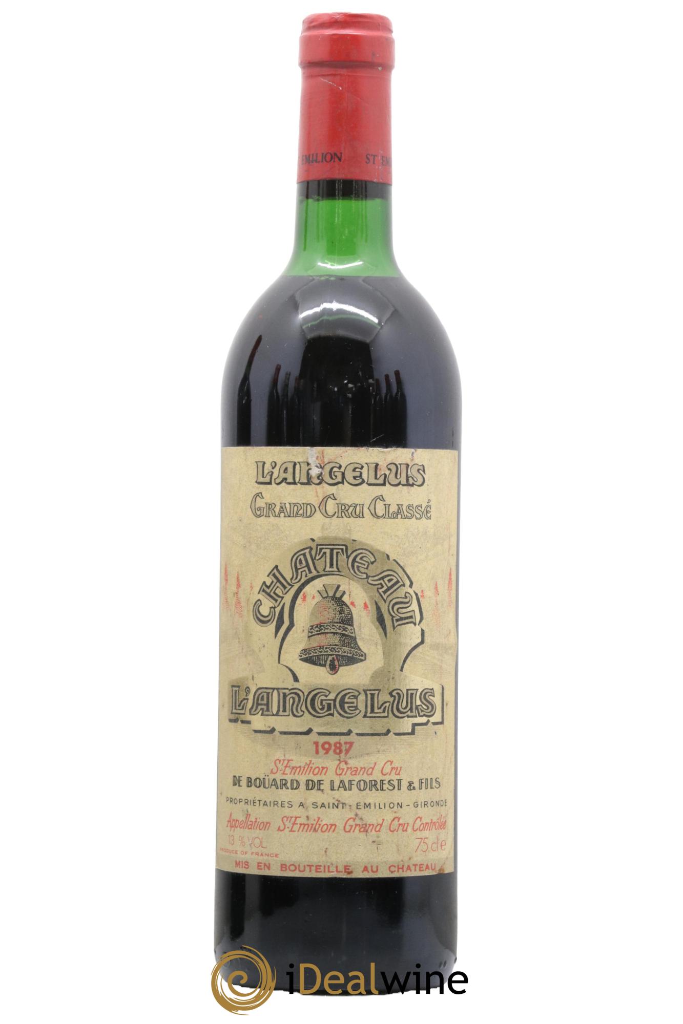 Château Angélus 1er Grand Cru Classé A 1987 - Lot de 1 bouteille - 0
