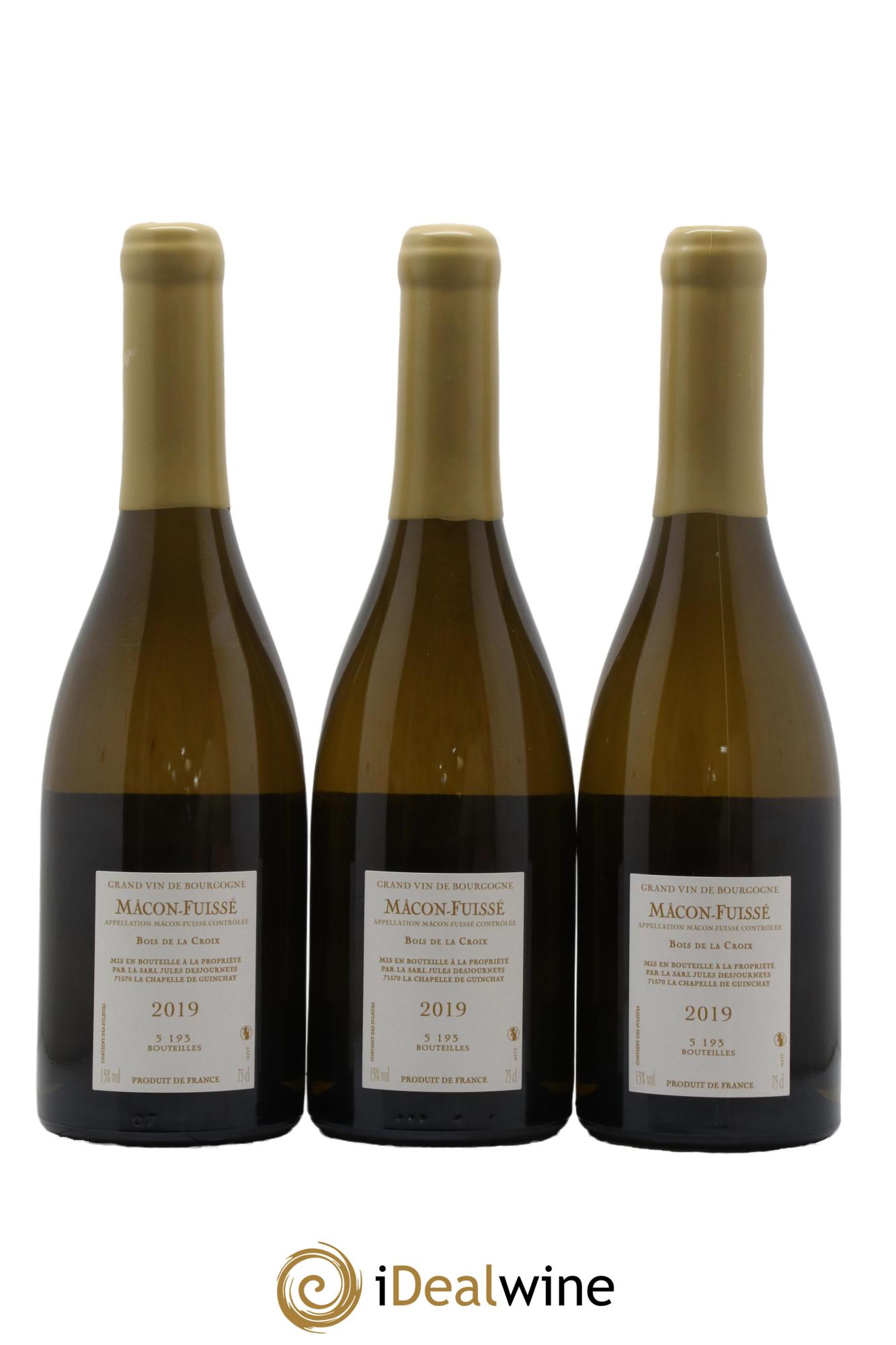 Mâcon-Fuissé Bois de la Croix Jules Desjourneys 2019 - Posten von 3 Flaschen - 1