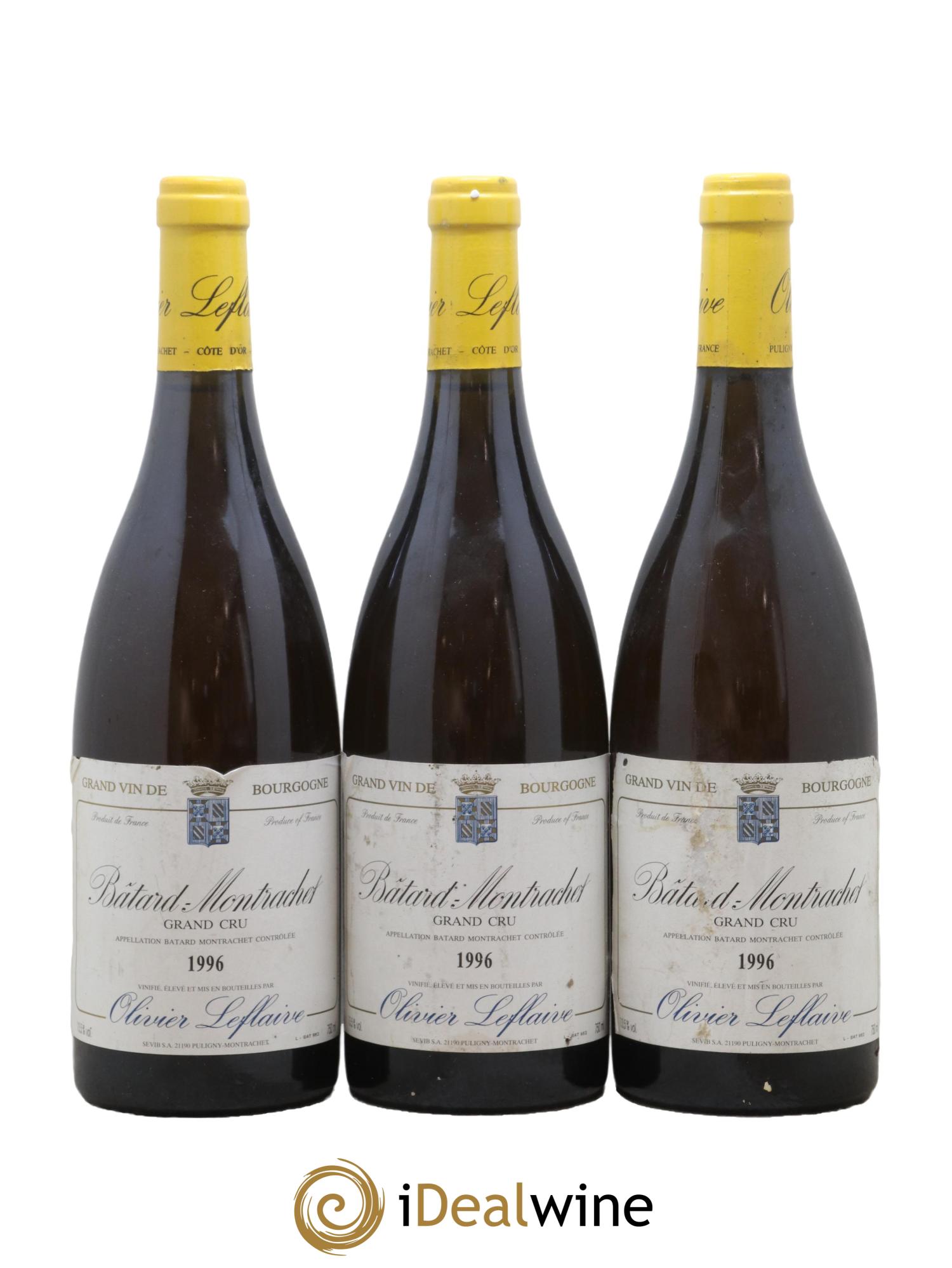 Bâtard-Montrachet Grand Cru Olivier Leflaive 1996 - Lot de 3 bouteilles - 0