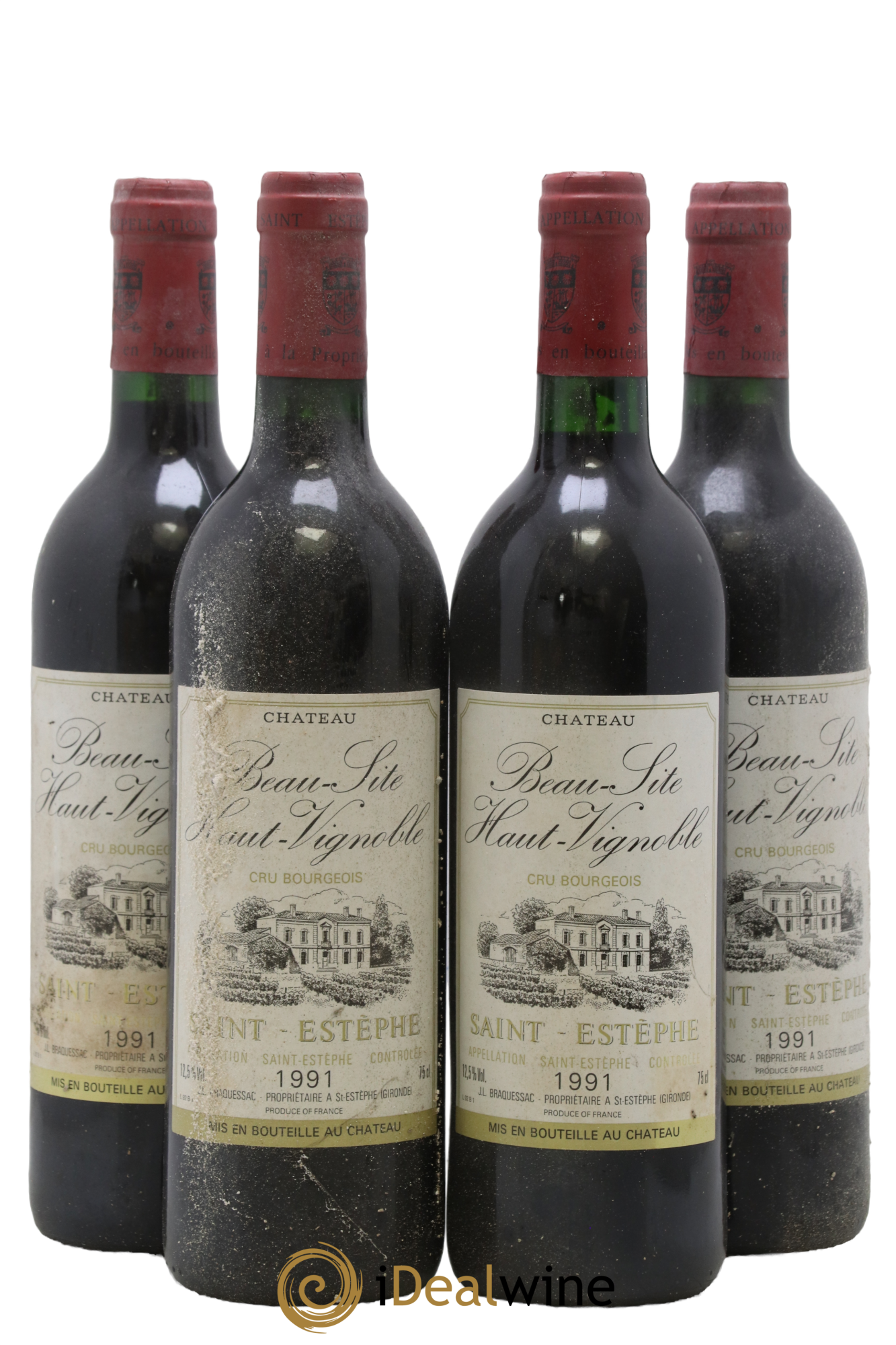 Château Beau Site Haut Vignoble Cru Bourgeois 1991 - Lot de 4 bouteilles - 0