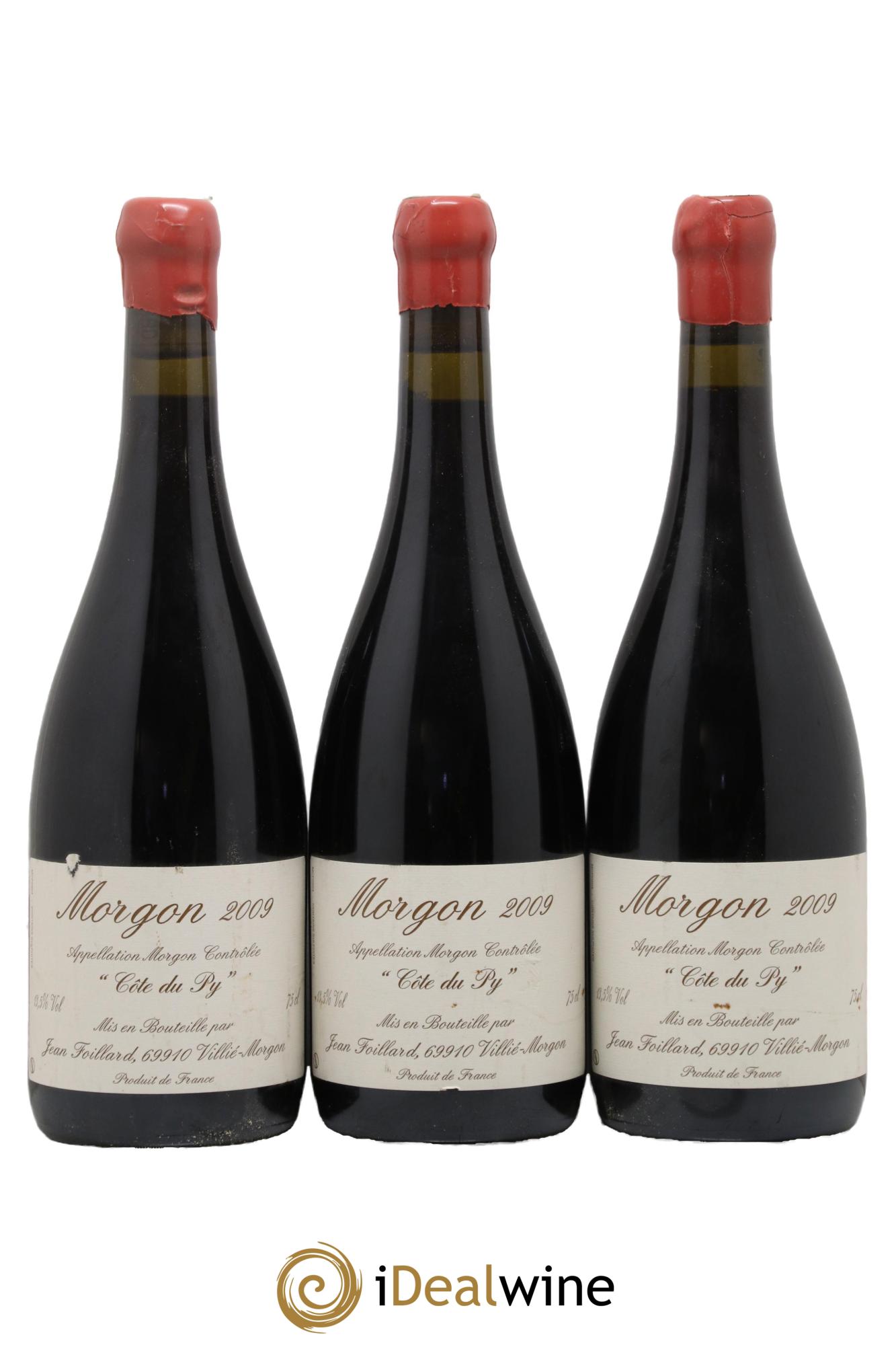 Morgon Côte du Py Jean Foillard 2009 - Posten von 3 Flaschen - 0