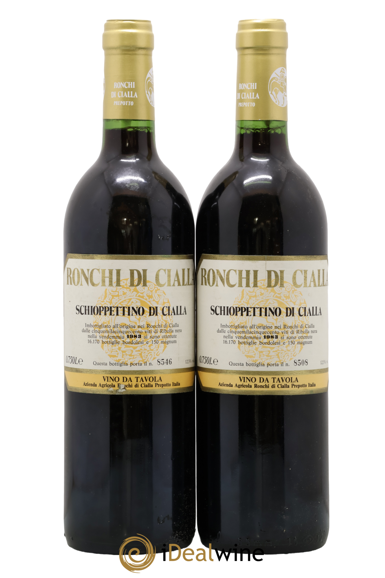 Frioul Colli Orientali del Friuli IGT Schioppettino di Cialla Azienda Agricola Ronchi di Cialla 1983 - Lot of 2 bottles - 0
