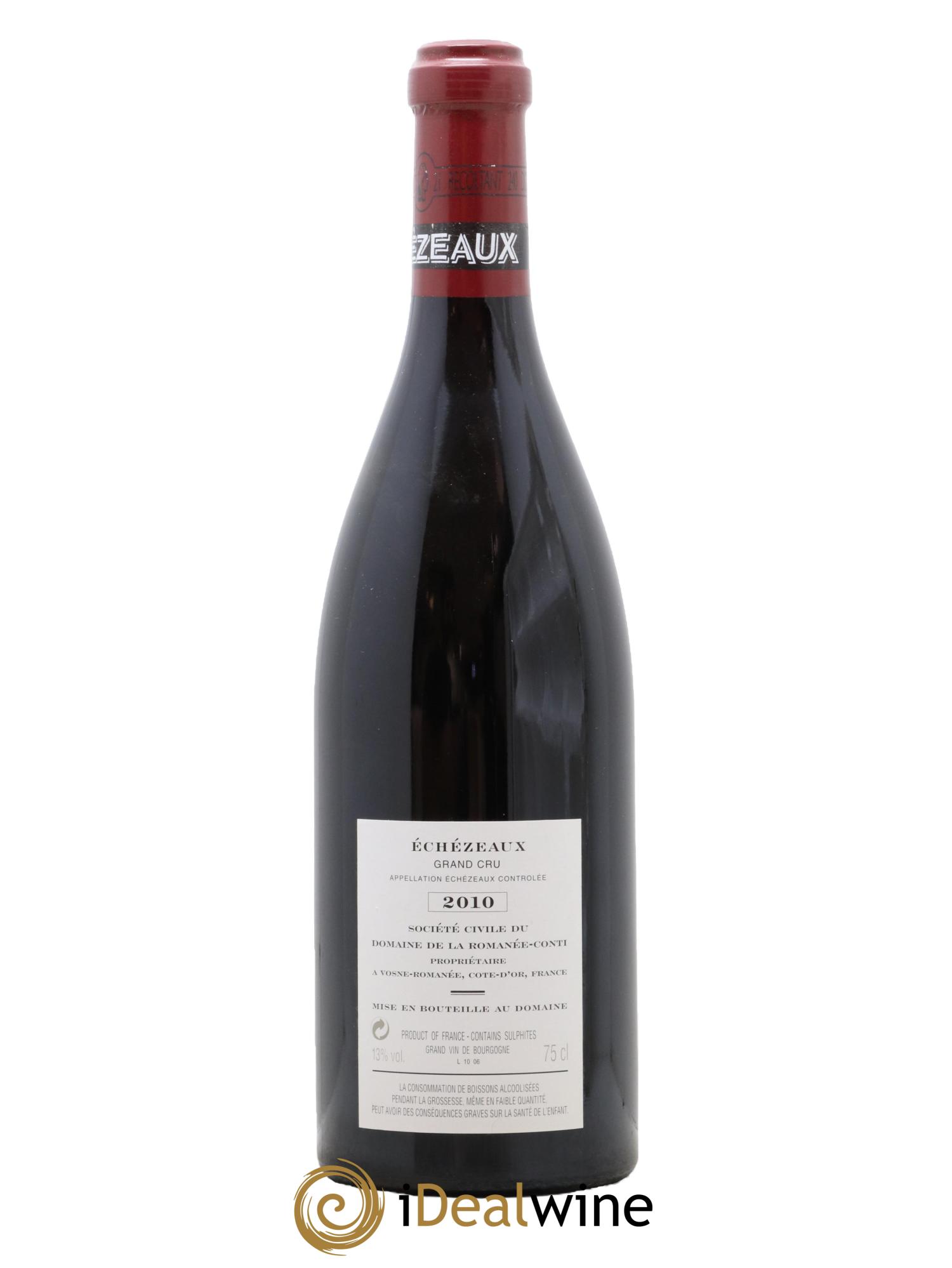 Echezeaux Grand Cru Domaine de la Romanée-Conti  2010 - Lot de 1 bouteille - 1