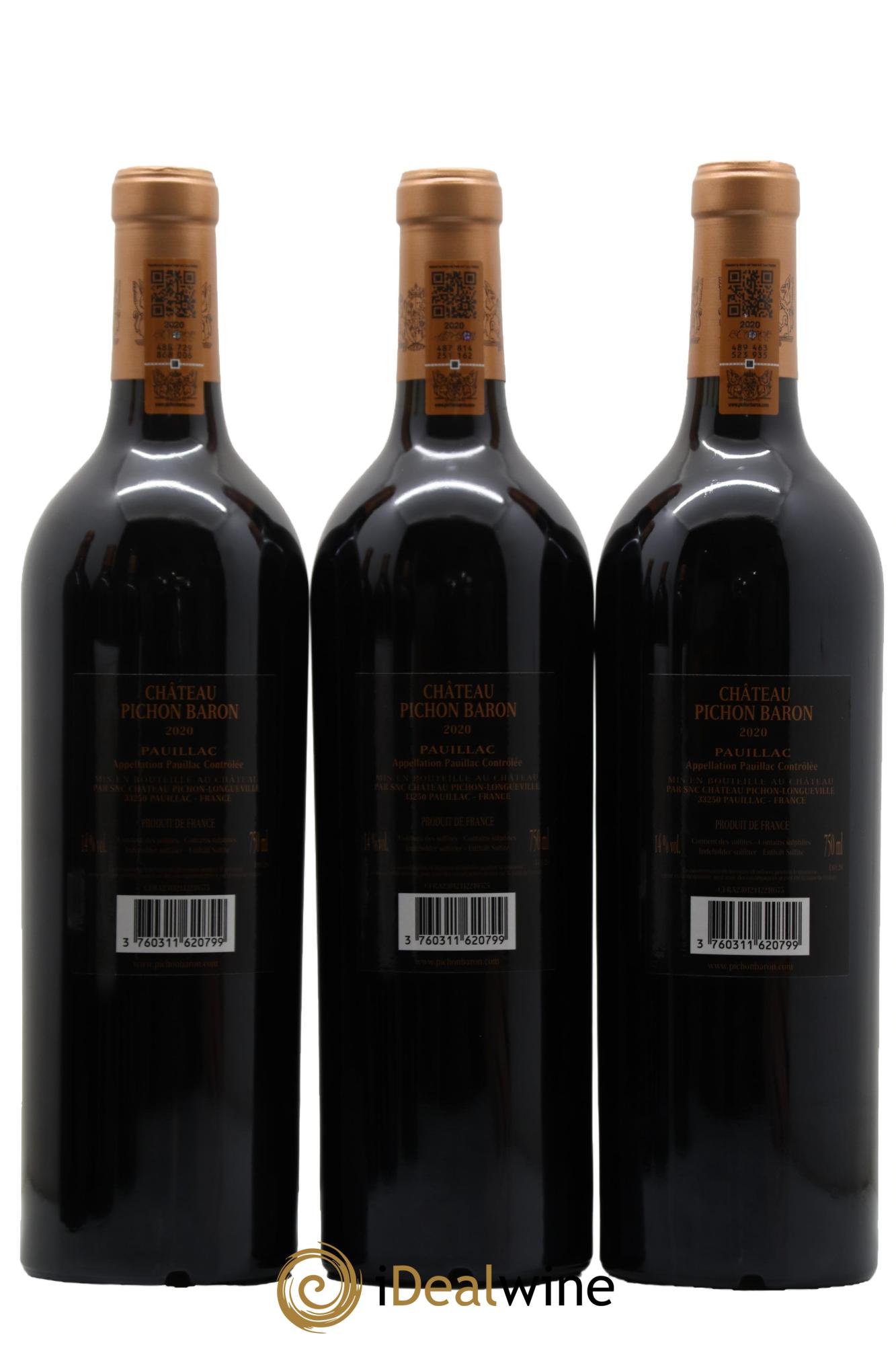 Pichon Longueville Baron 2ème Grand Cru Classé 2020 - Lot of 6 bottles - 2