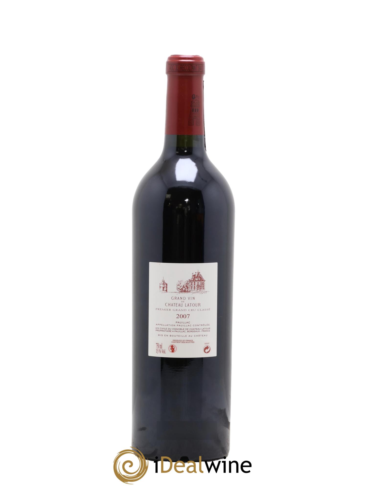 Château Latour 1er Grand Cru Classé 2007 - Lot de 1 bouteille - 1