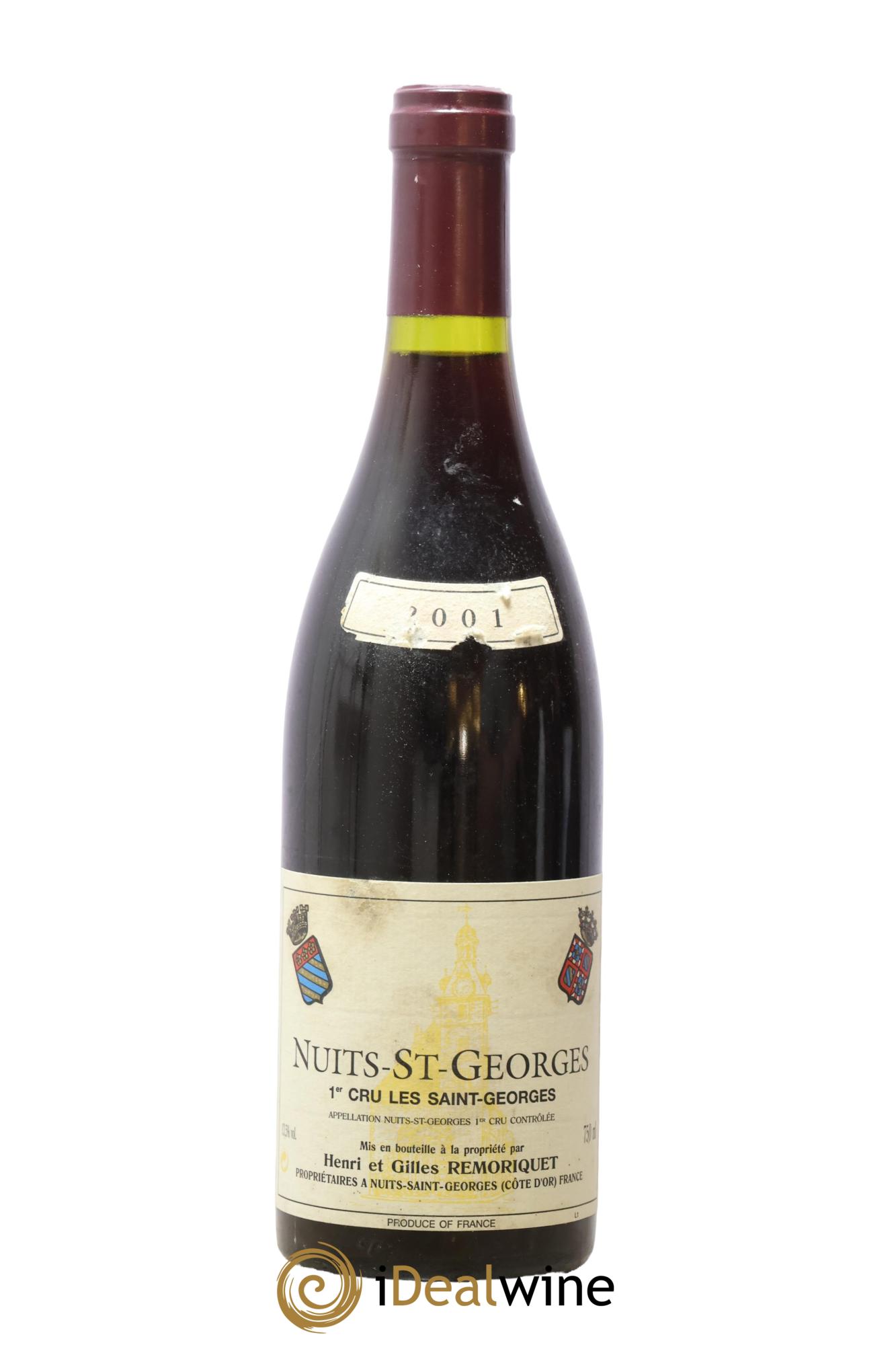 Nuits-Saint-Georges 1er Cru Les Saints Georges Gilles Remoriquet 2001 - Lot de 1 bouteille - 0