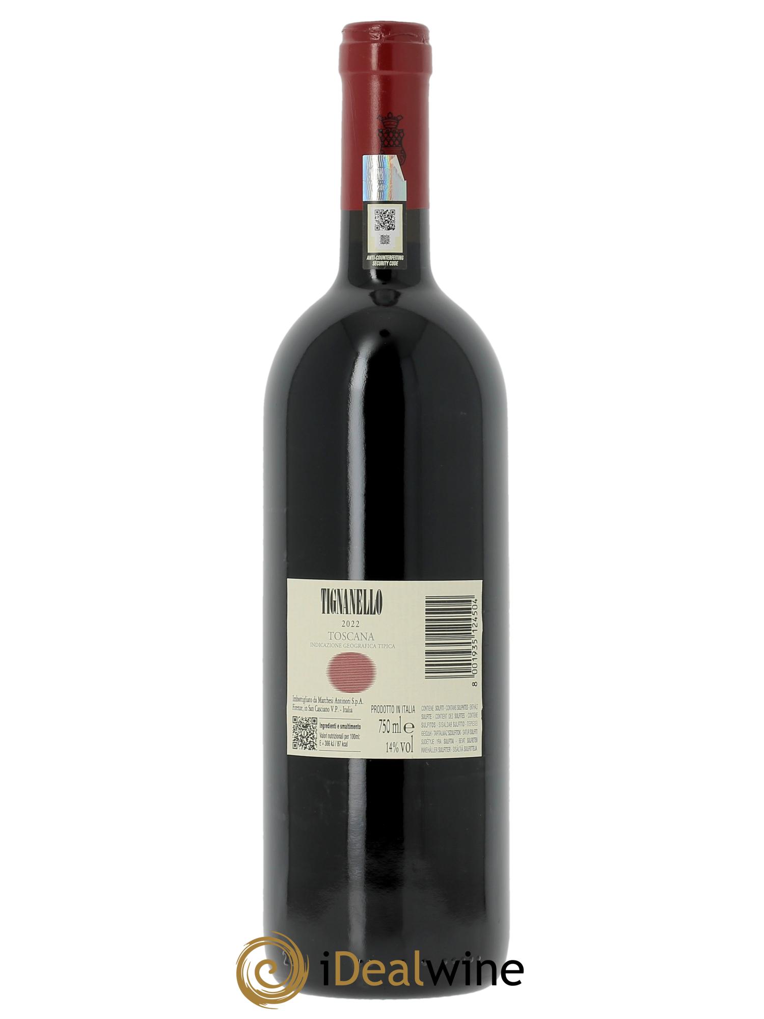 Toscana IGT Tignanello Tenuta Tignanello - Marchesi Antinori  2022 - Lot of 1 bottle - 1