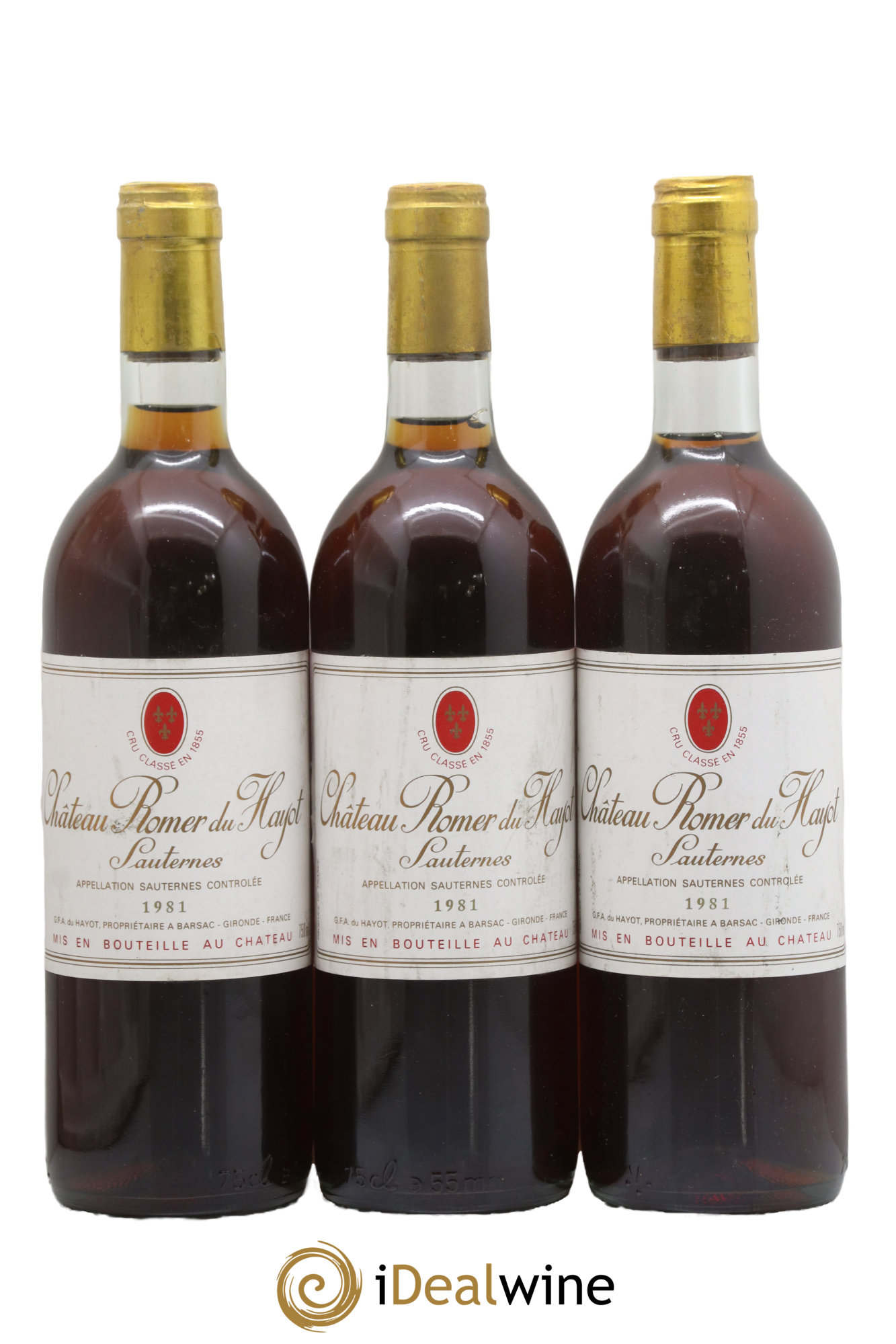Château Romer du Hayot 2ème Grand Cru Classé 1981 - Posten von 3 Flaschen - 0