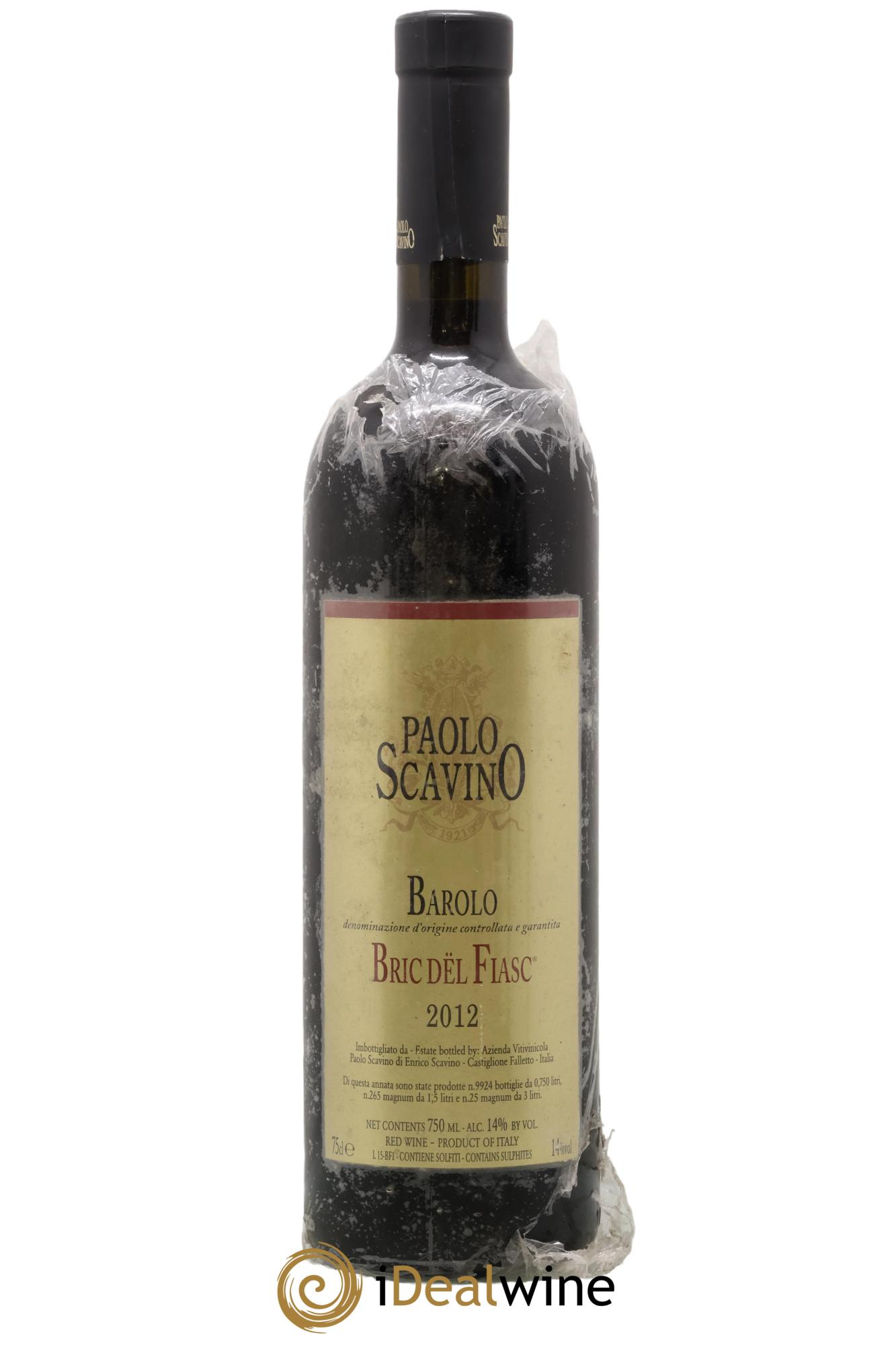 Barolo DOCG Bric del Fiasc Paolo Scavino 2012 - Lote de 1 botella - 0