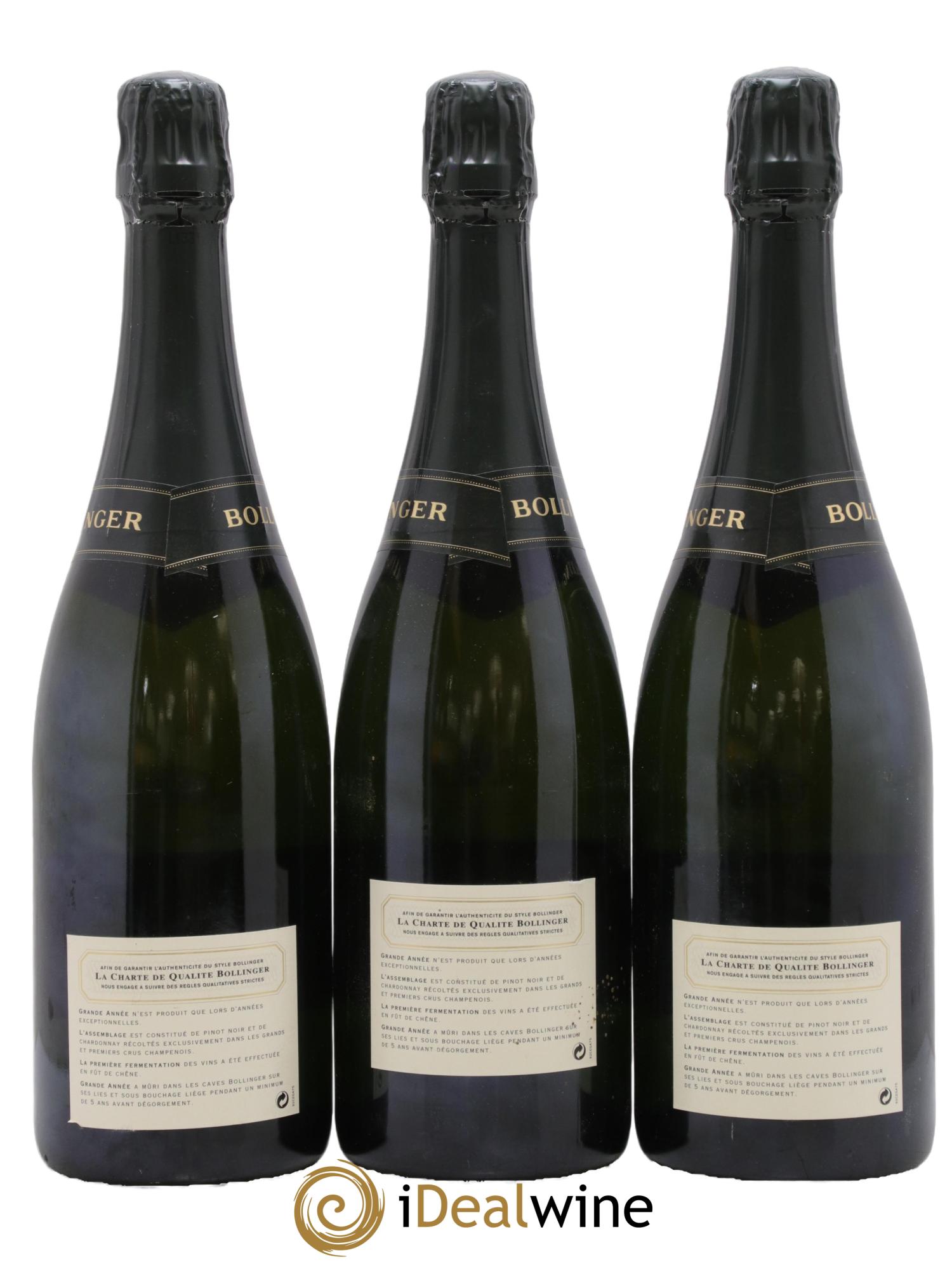 La Grande Année Brut Bollinger 1992 - Lot of 3 bottles - 1