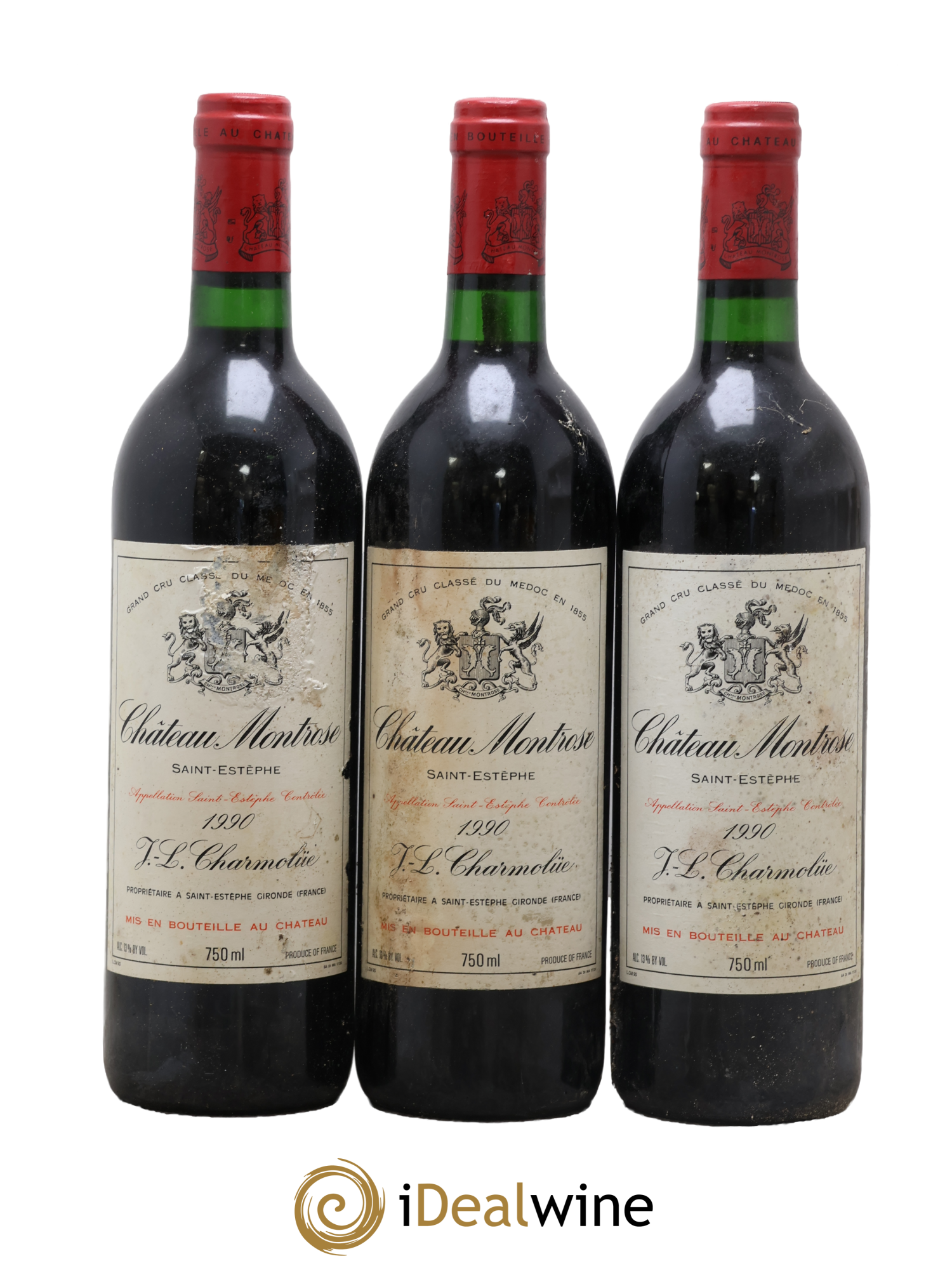 Château Montrose 2ème Grand Cru Classé 1990 - Lot of 3 bottles - 0