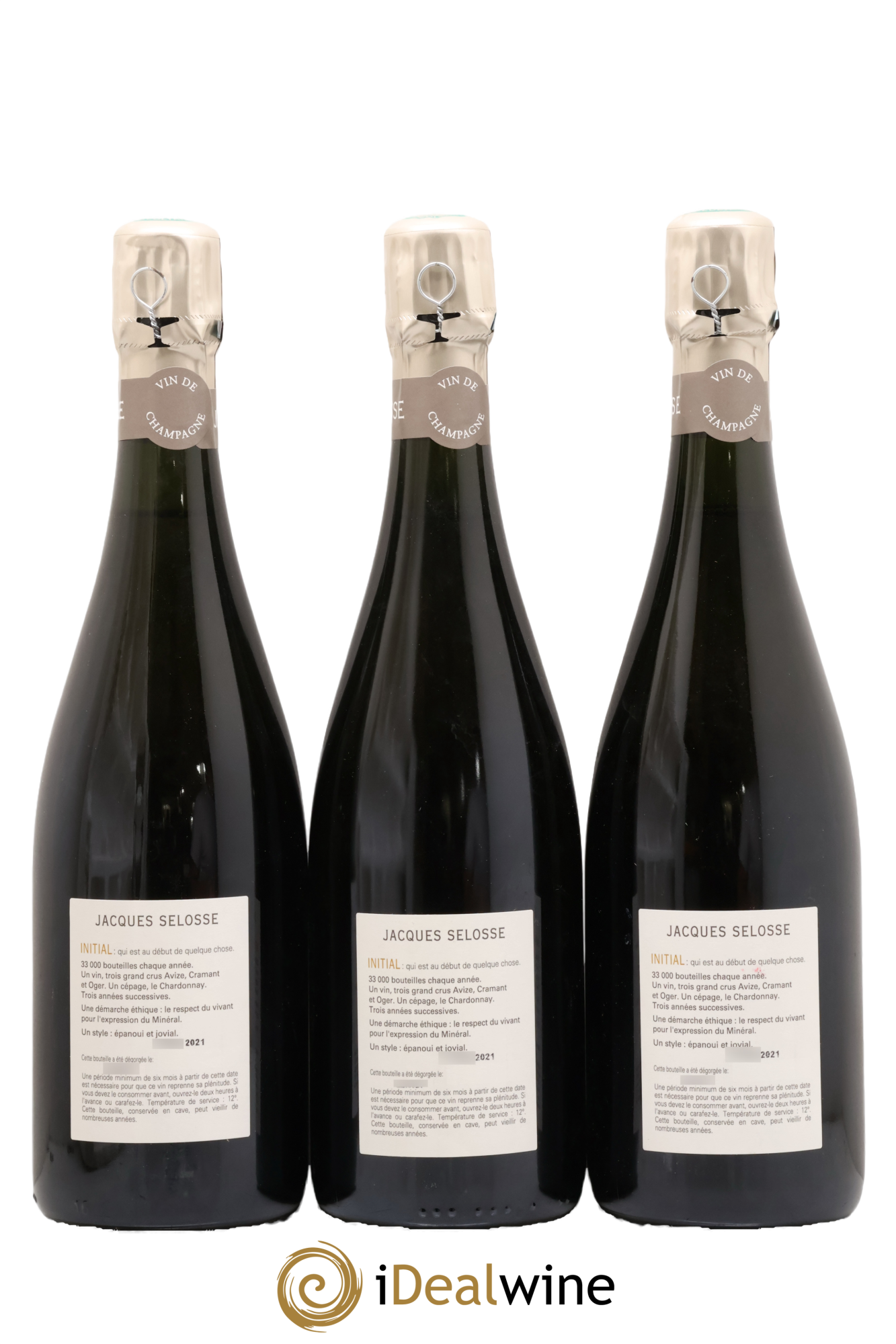Initial Brut Jacques Selosse - Lot de 3 bouteilles - 1