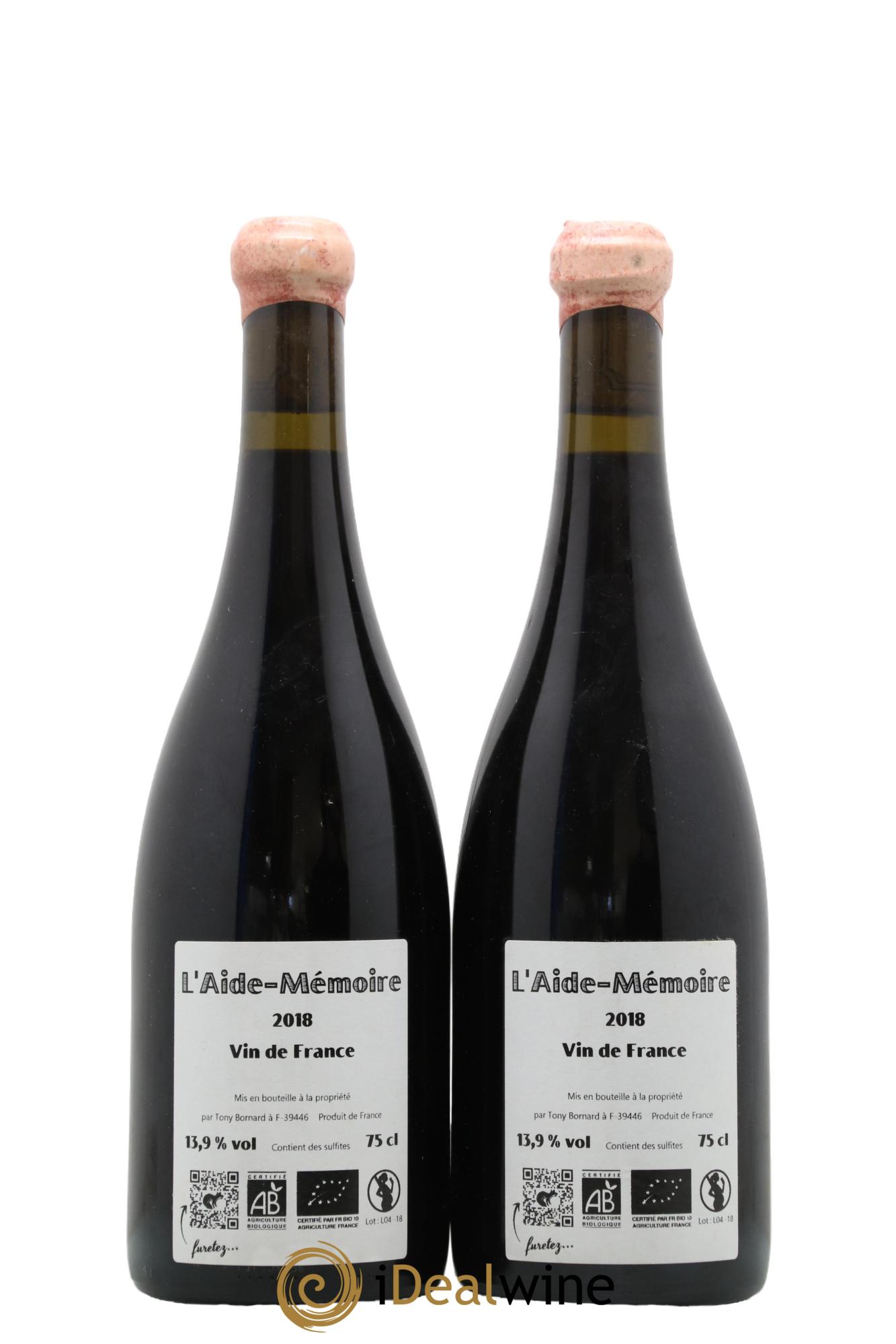 Vin de France L'Aide Mémoire Bornard 2018 - Lot de 2 bouteilles - 1