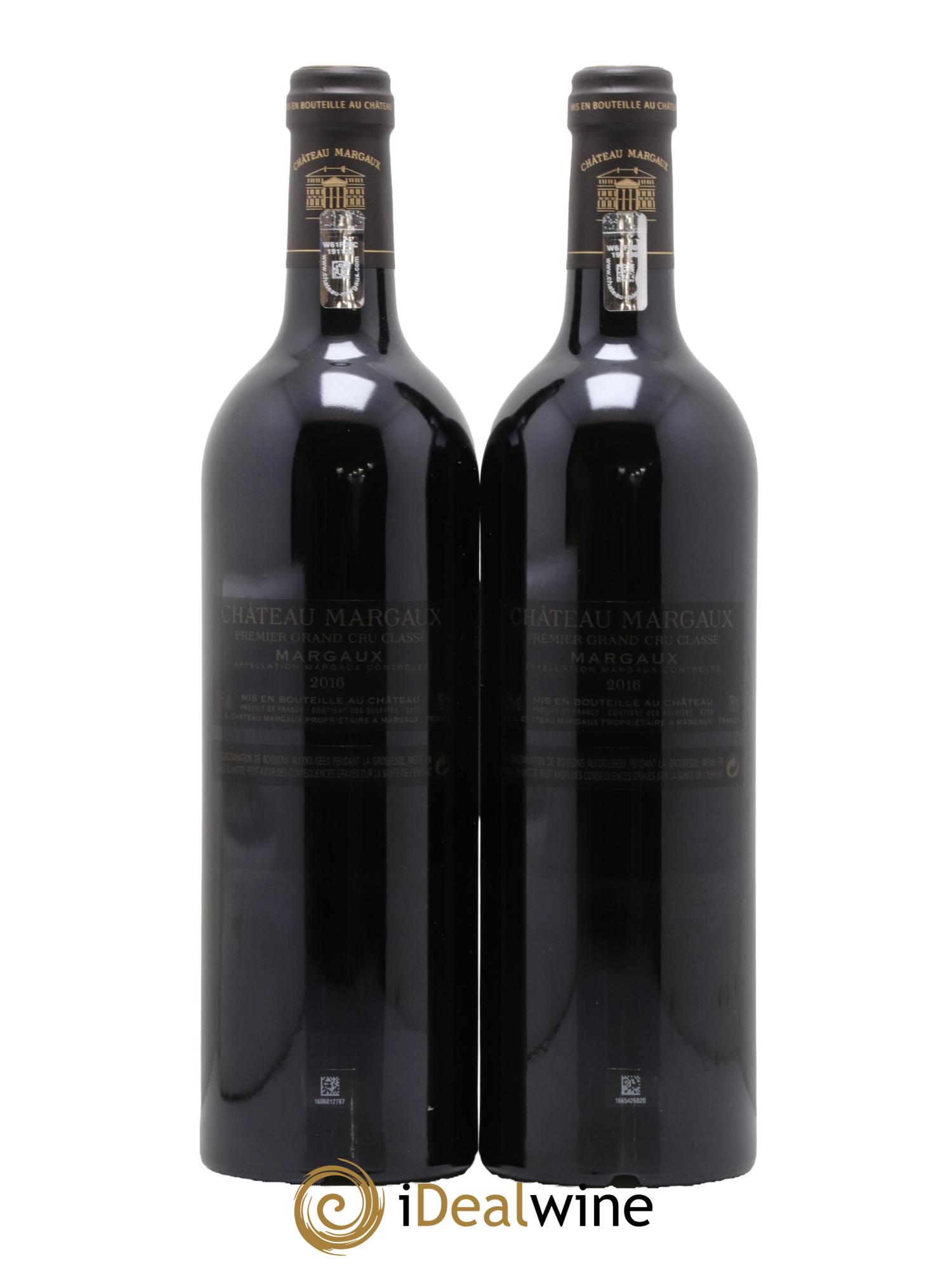 Château Margaux 1er Grand Cru Classé 2016 - Lot de 2 bouteilles - 1