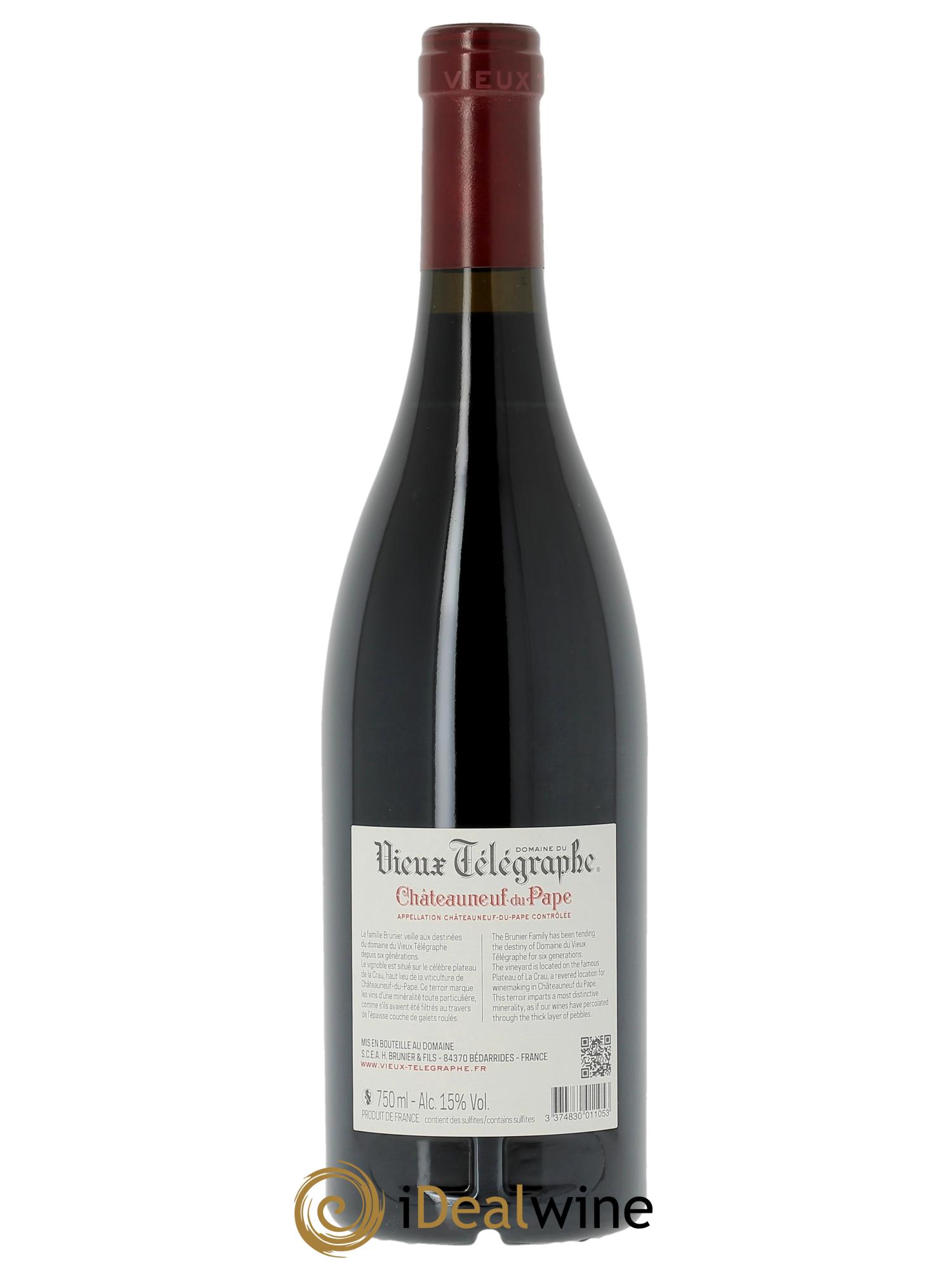 Châteauneuf-du-Pape Vieux Télégraphe (Domaine du) Vignobles Brunier  2023 - Posten von 1 Flasche - 1
